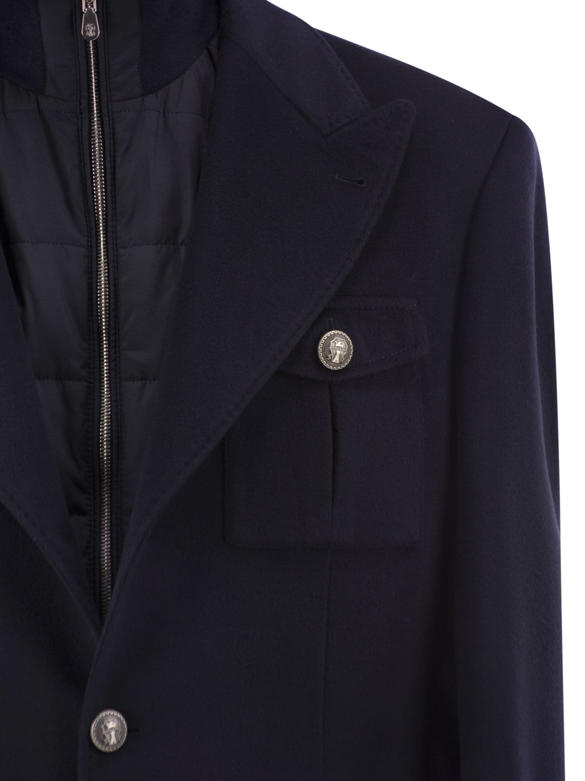 Brunello Cucinelli Men Virgin Wool Jacket With Removable Padded Gilet BRUNELLO CUCINELLI