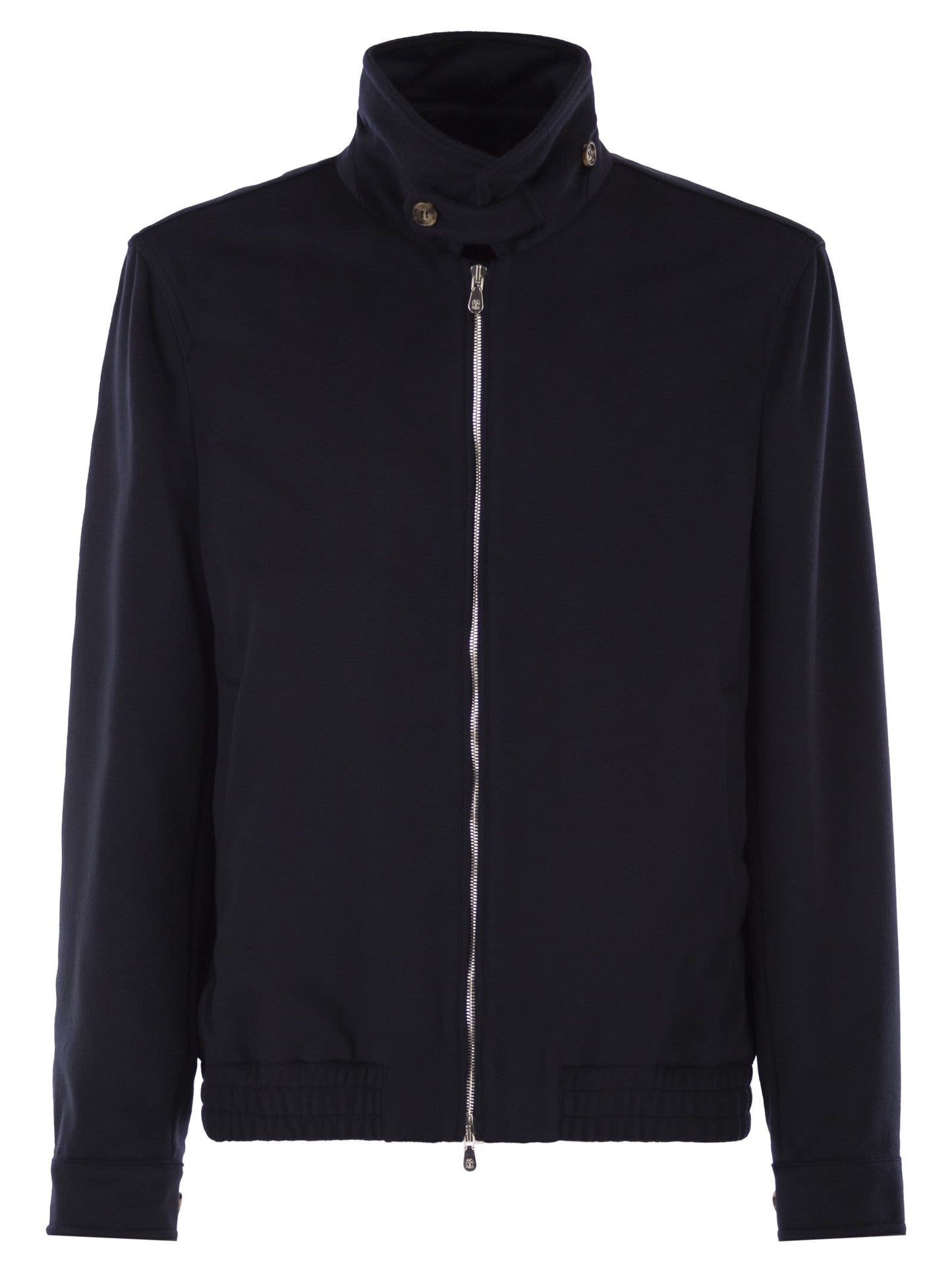 Brunello Cucinelli Men Virgin Wool Bomber Jacket With Stand Collar BRUNELLO CUCINELLI