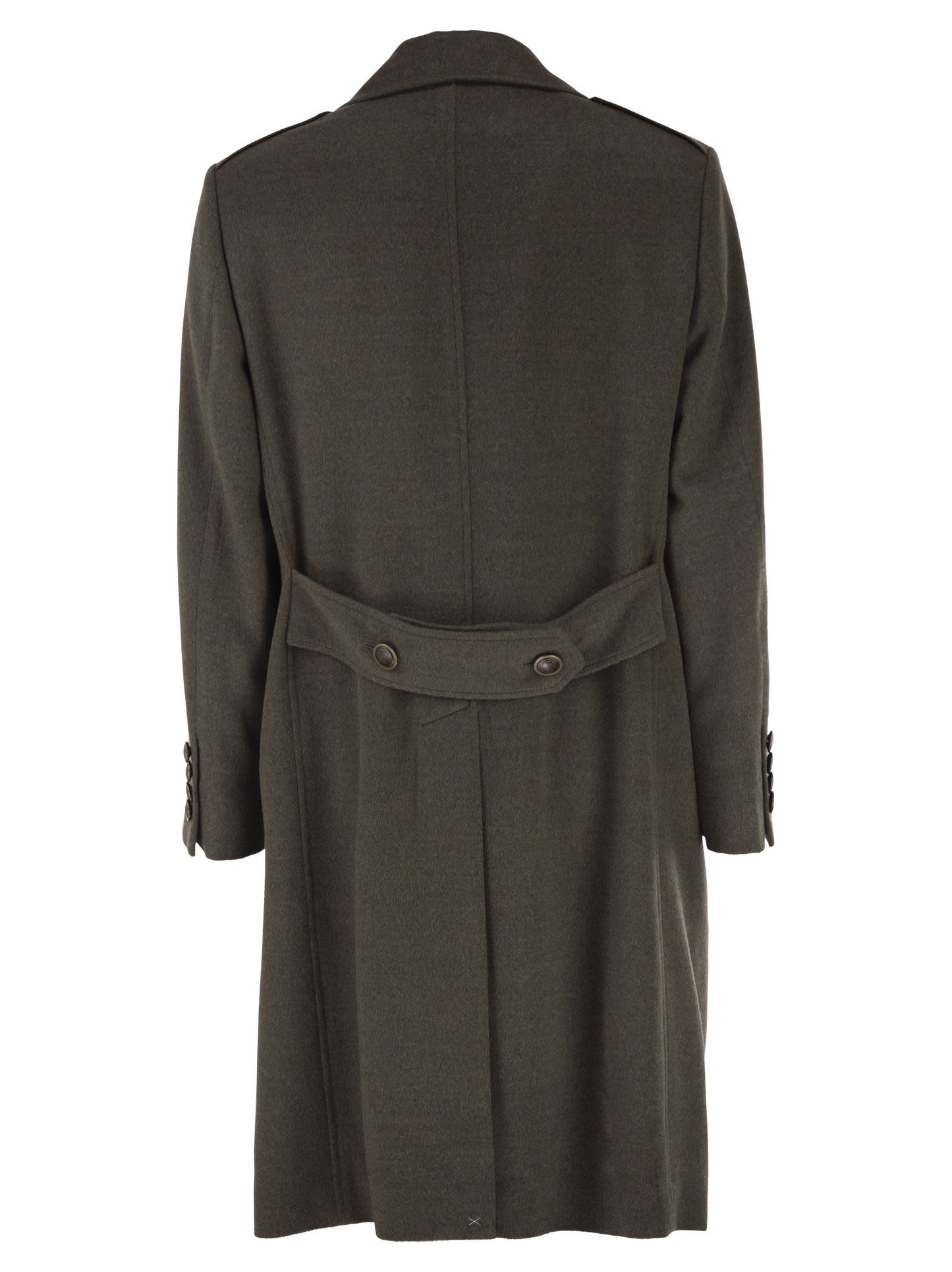 Brunello Cucinelli Men Double-Breasted Pure Wool Tailored Coat BRUNELLO CUCINELLI