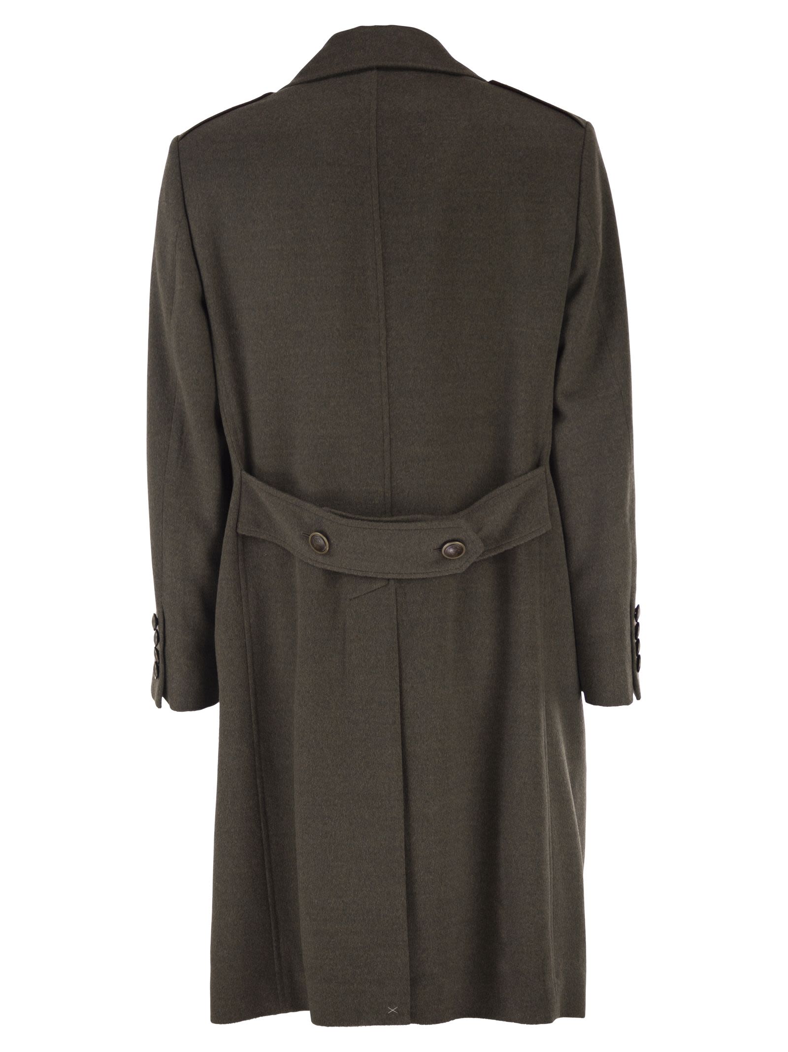 Brunello Cucinelli Men Double-Breasted Pure Wool Tailored Coat BRUNELLO CUCINELLI