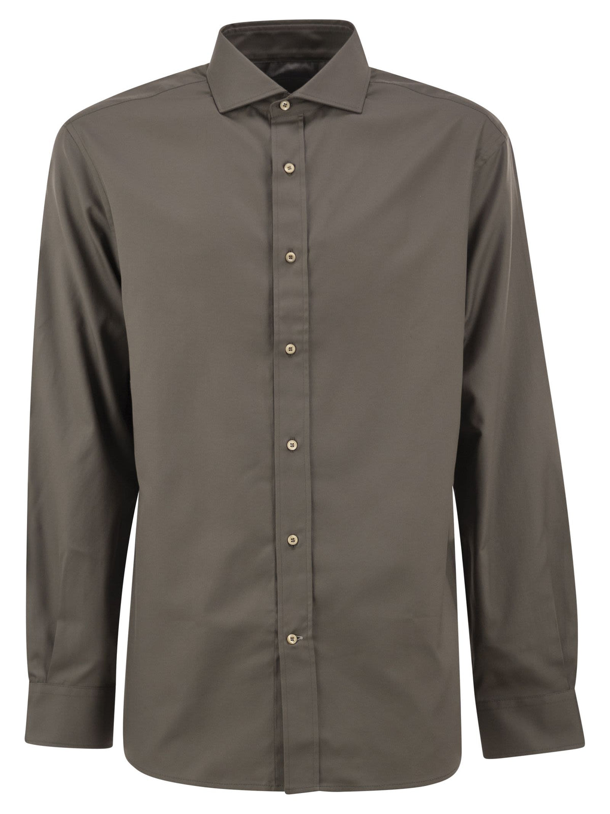 Brunello Cucinelli Men Cotton Poplin Shirt BRUNELLO CUCINELLI