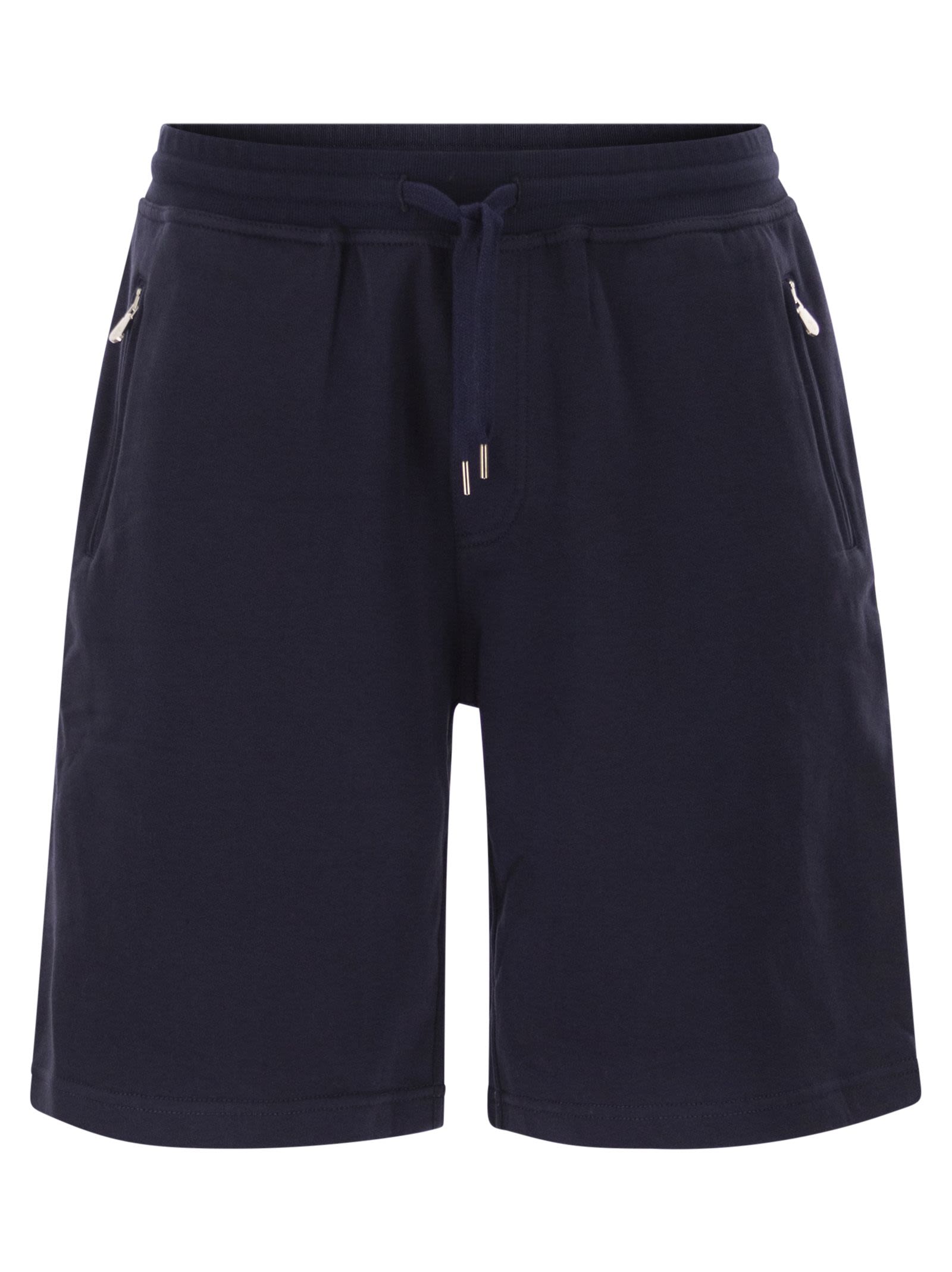 Brunello Cucinelli Men Techno Cotton Fleece Bermuda Shorts BRUNELLO CUCINELLI