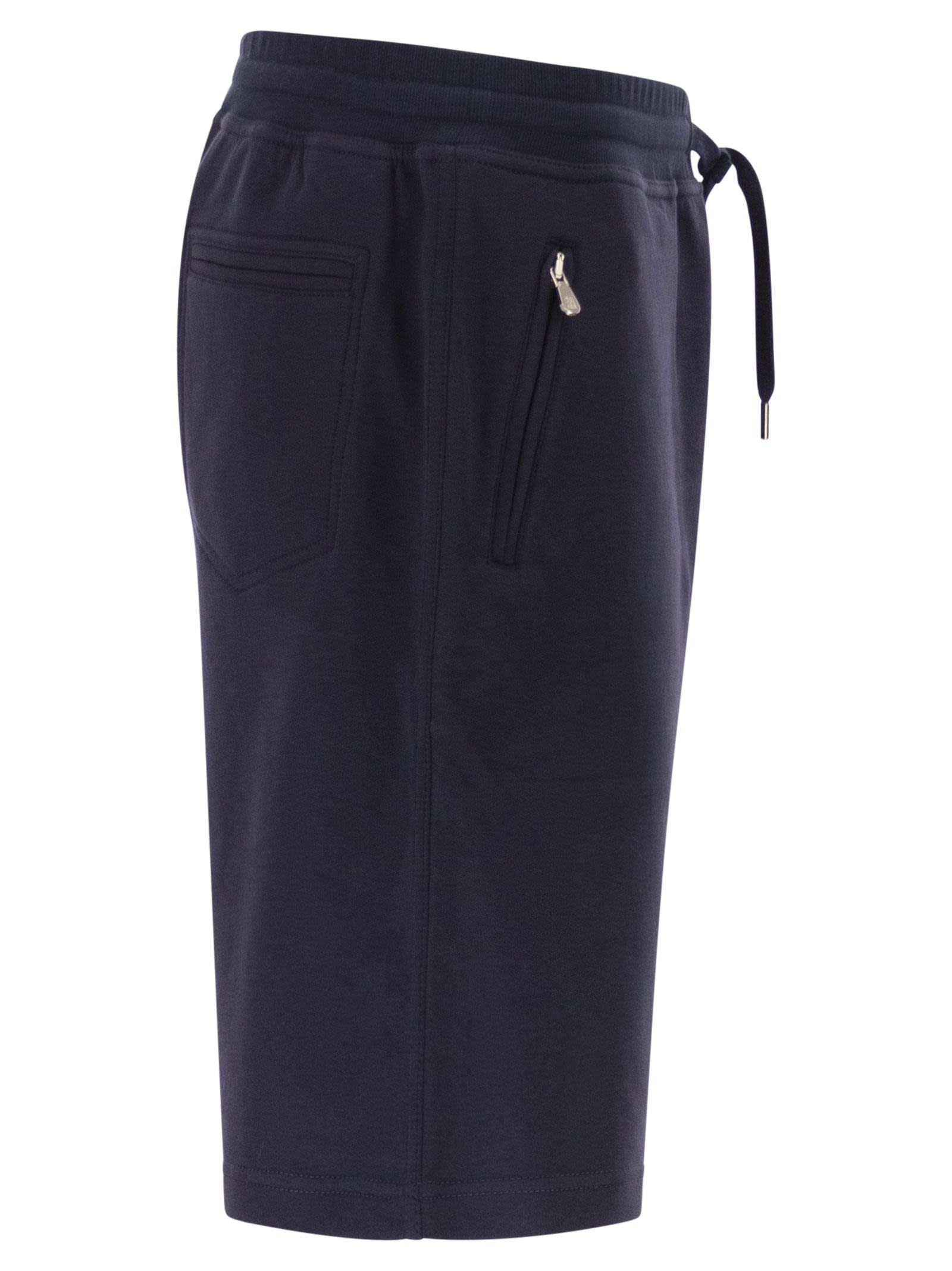 Brunello Cucinelli Men Techno Cotton Fleece Bermuda Shorts BRUNELLO CUCINELLI