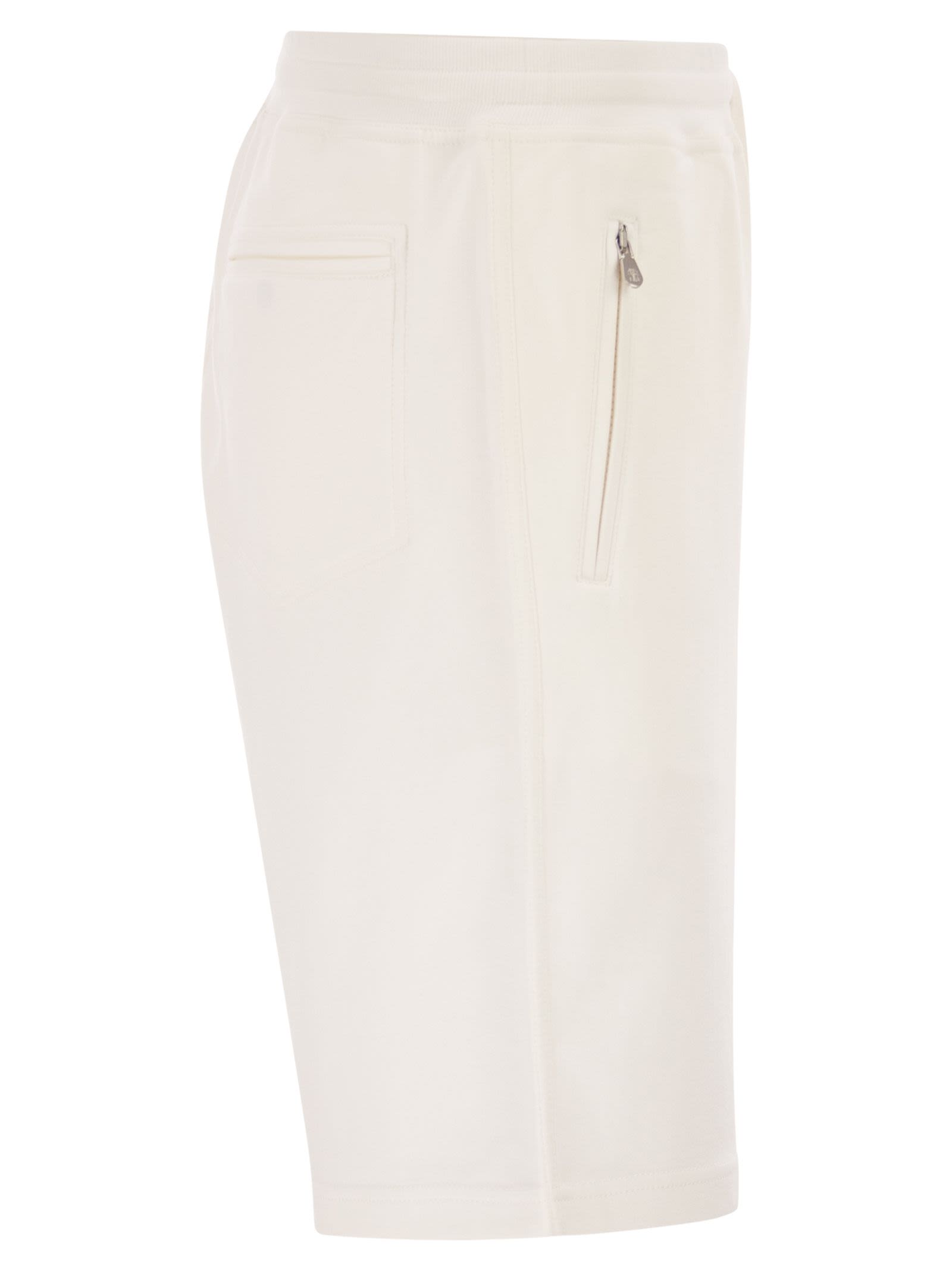 Brunello Cucinelli Men Techno Cotton Fleece Bermuda Shorts BRUNELLO CUCINELLI