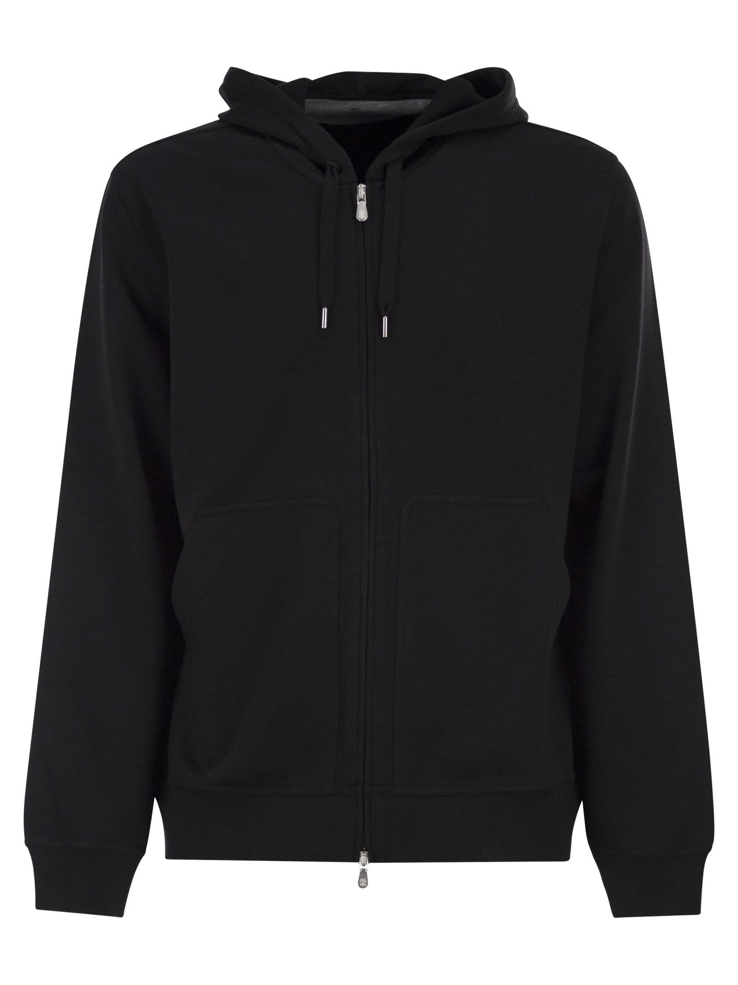 Brunello Cucinelli Men Cotton Fleece Topwear With Zip And Hood BRUNELLO CUCINELLI