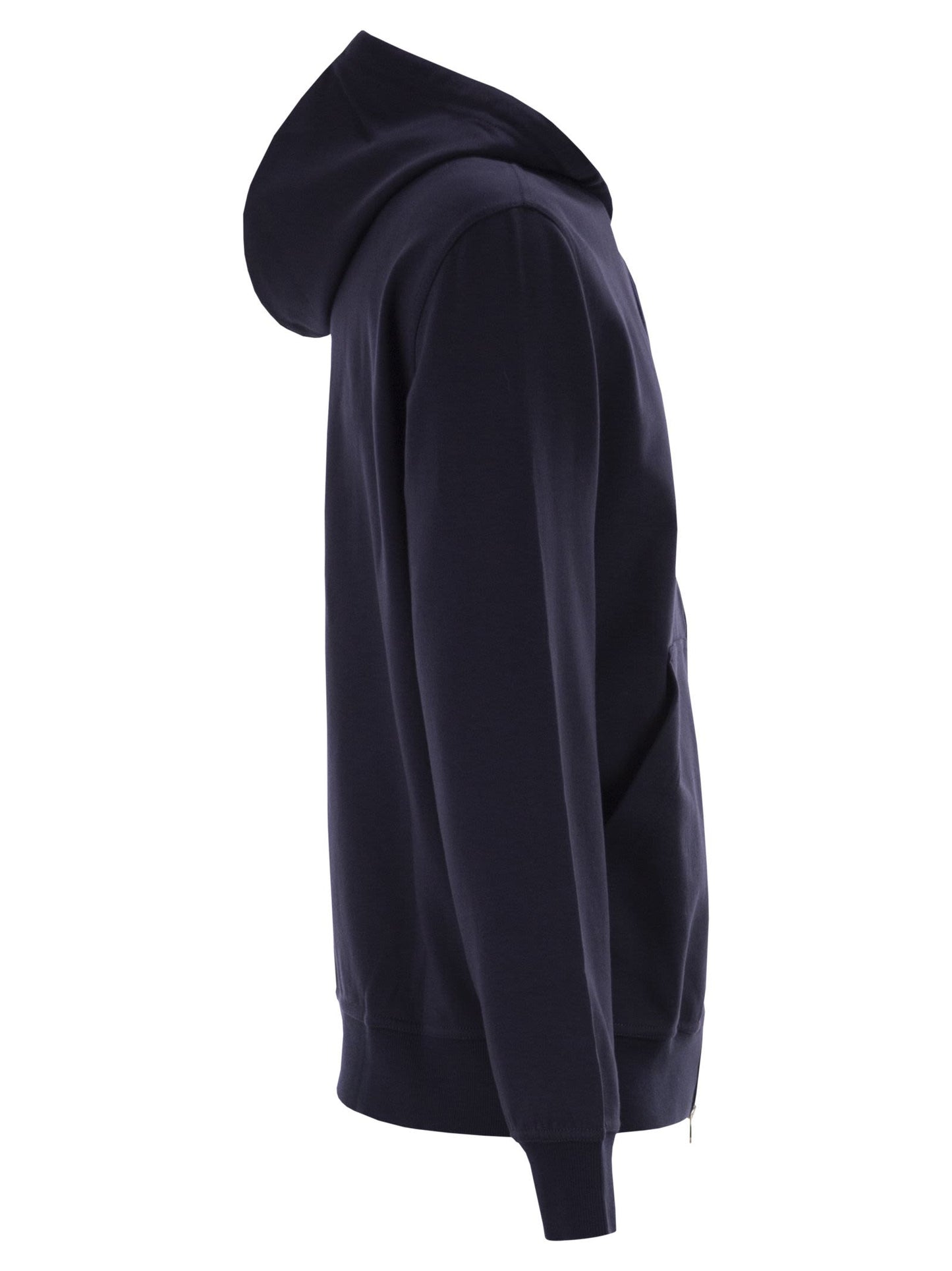 Brunello Cucinelli Men Cotton Fleece Topwear With Zip And Hood BRUNELLO CUCINELLI