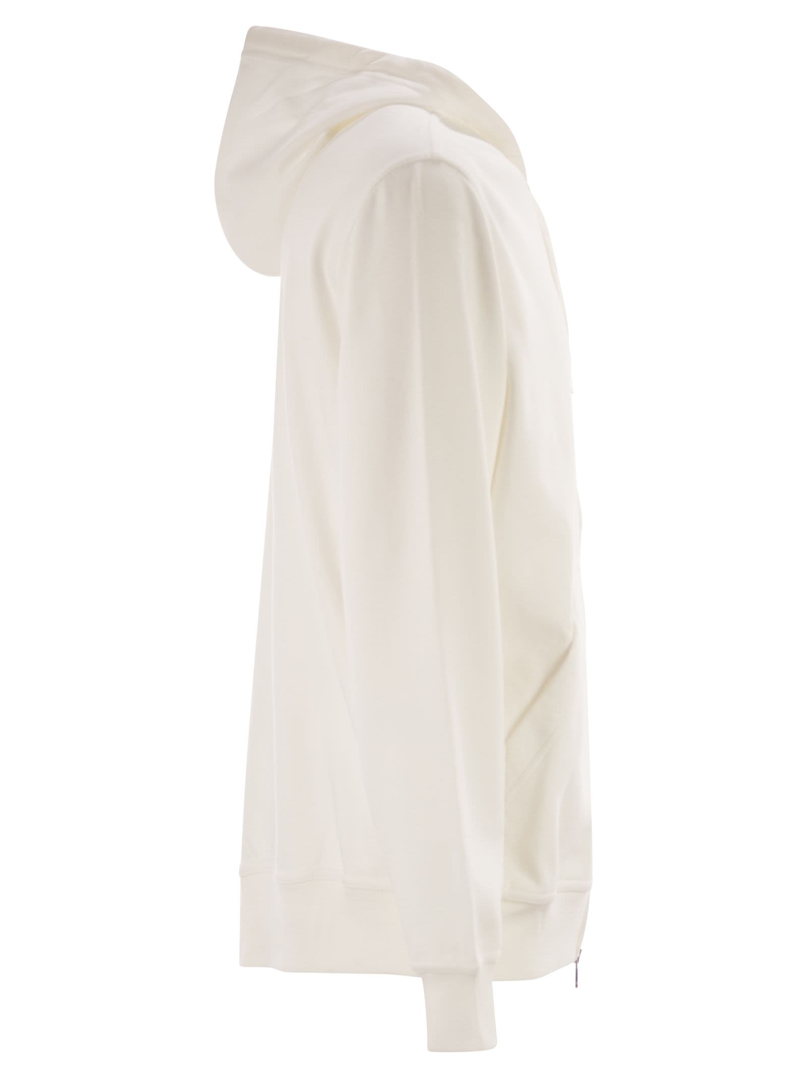 Brunello Cucinelli Men Cotton Fleece Topwear With Zip And Hood BRUNELLO CUCINELLI