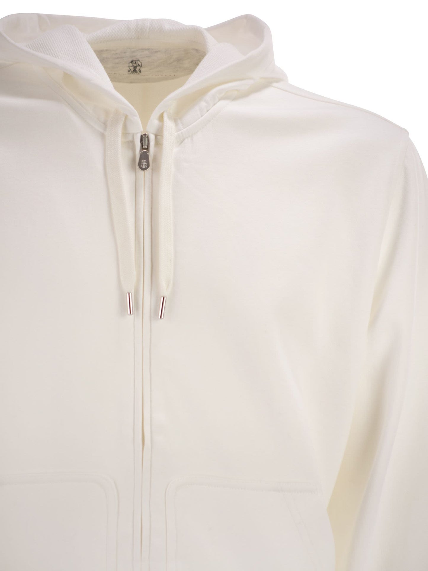 Brunello Cucinelli Men Cotton Fleece Topwear With Zip And Hood BRUNELLO CUCINELLI