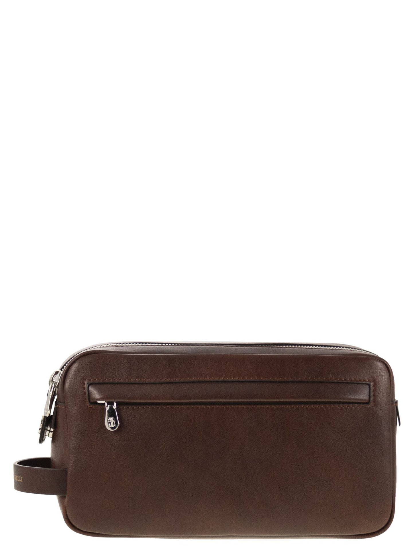 Brunello Cucinelli Men Leather Beauty Case With Double Zip BRUNELLO CUCINELLI