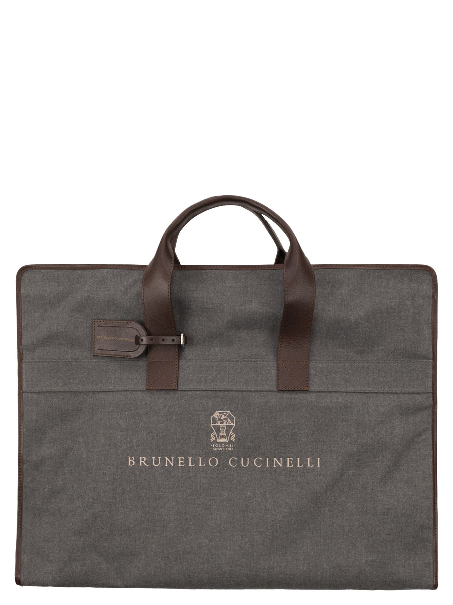 Brunello Cucinelli Men Techno Fabric And Calfskin Garment Bag BRUNELLO CUCINELLI