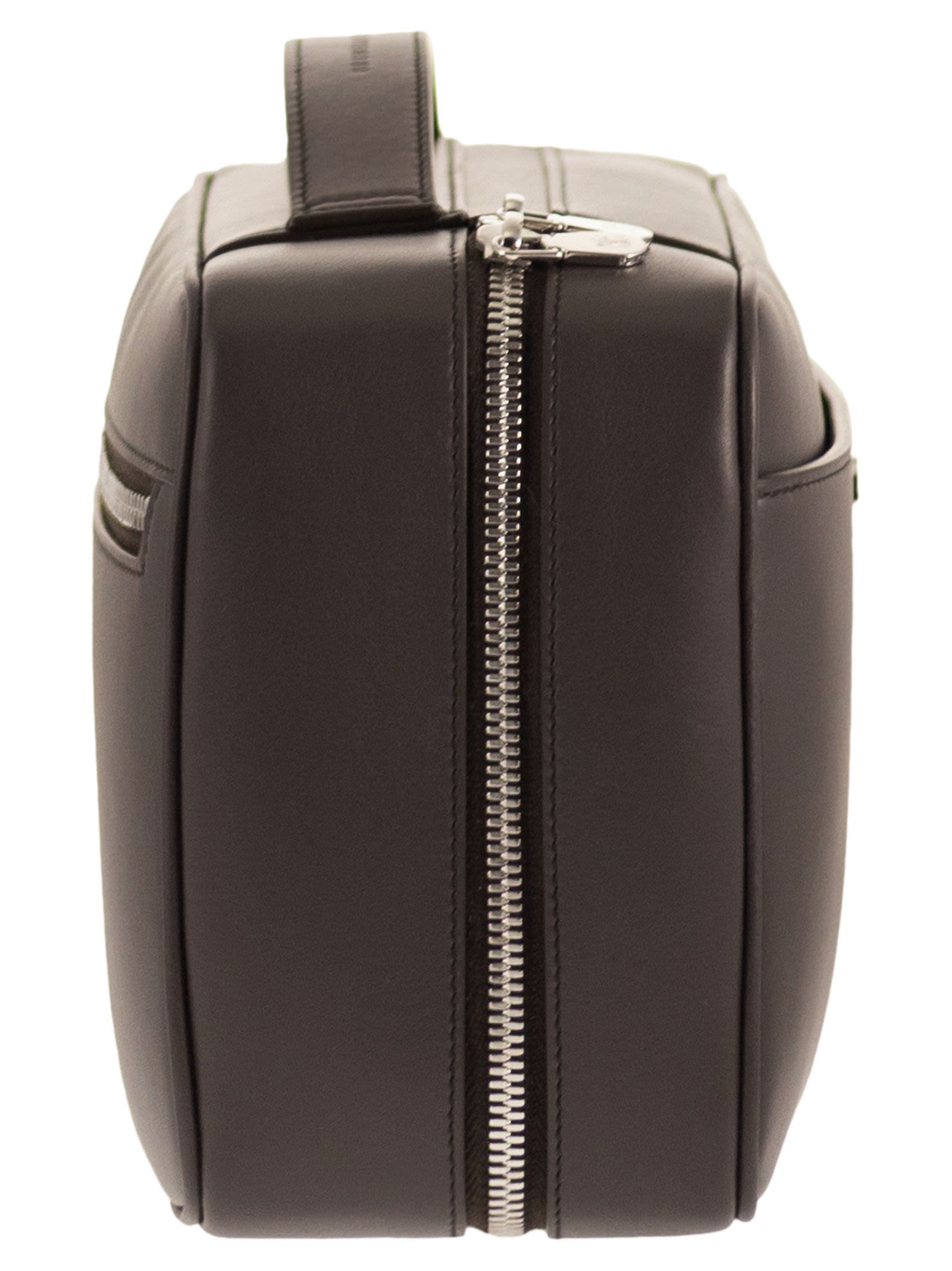 Brunello Cucinelli Men Smooth Leather Beauty Case With Logo BRUNELLO CUCINELLI
