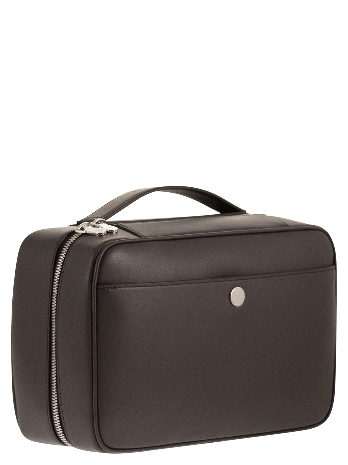 Brunello Cucinelli Men Smooth Leather Beauty Case With Logo BRUNELLO CUCINELLI