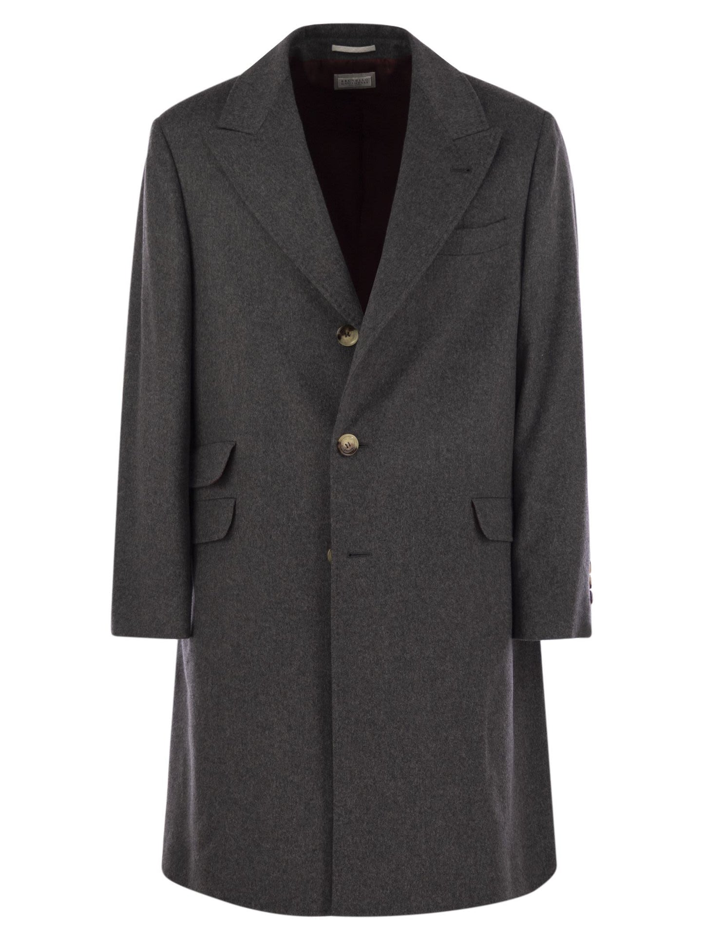 Brunello Cucinelli Men Wool And Cashmere Coat BRUNELLO CUCINELLI