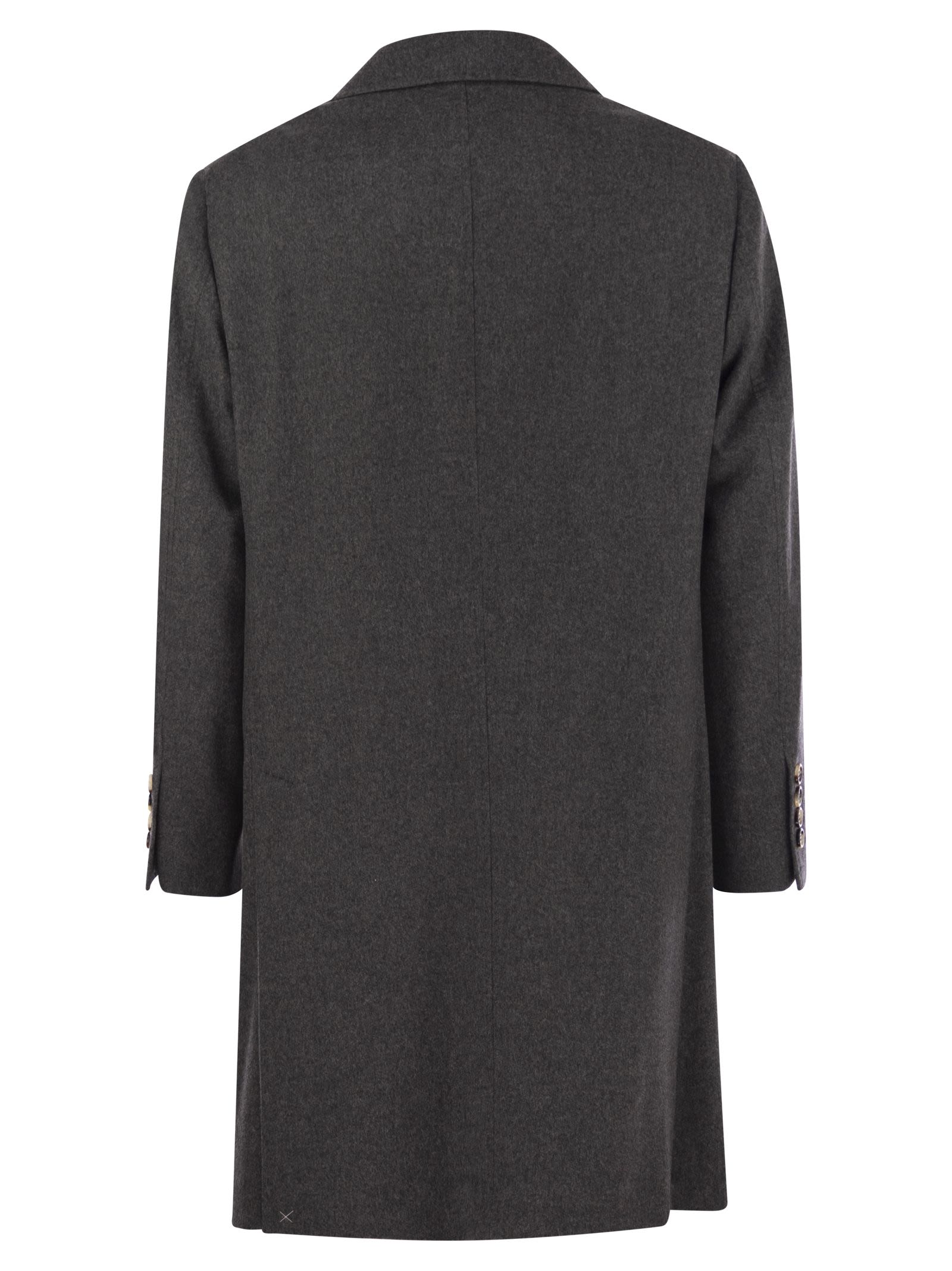 Brunello Cucinelli Men Wool And Cashmere Coat BRUNELLO CUCINELLI