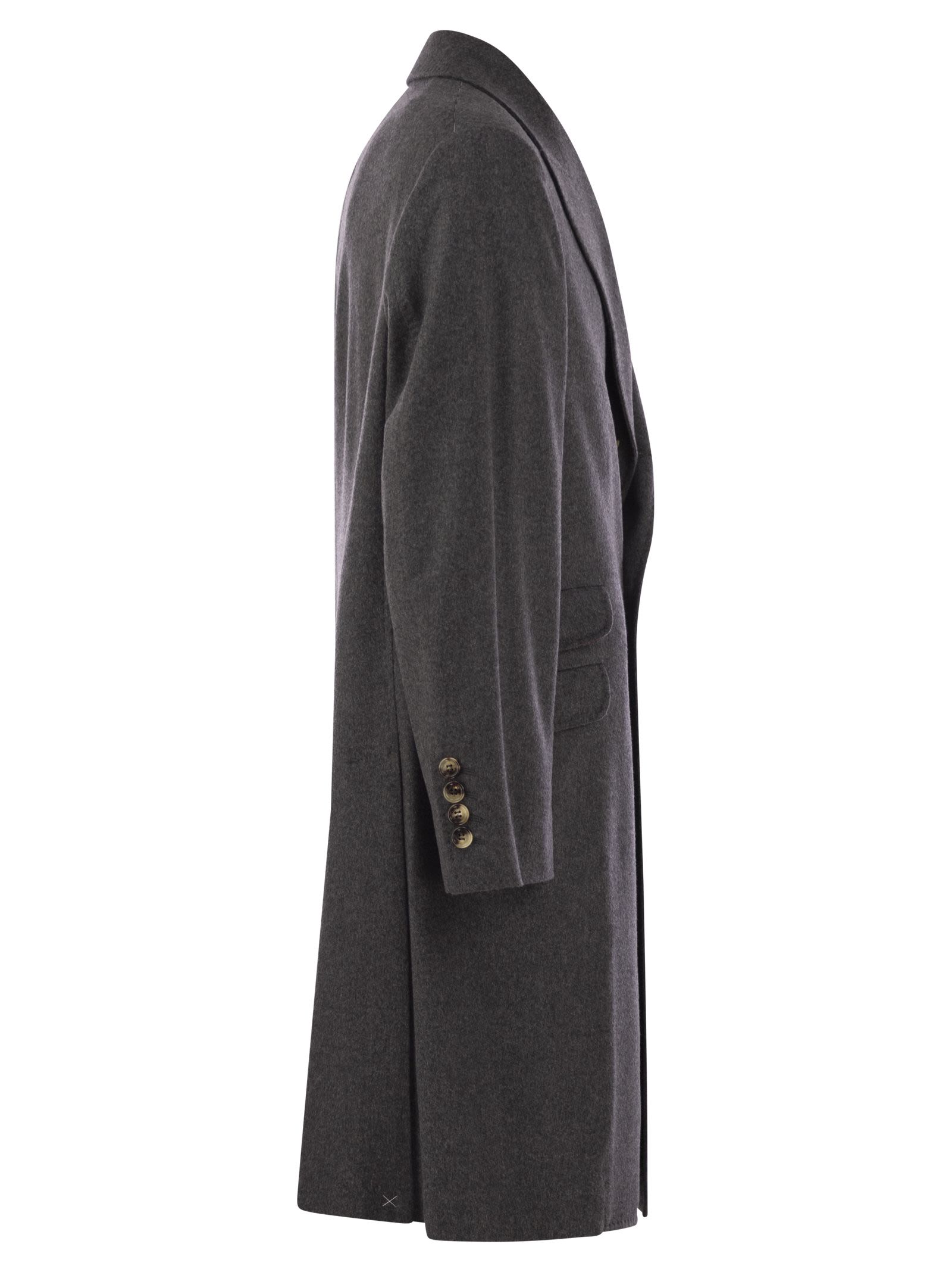 Brunello Cucinelli Men Wool And Cashmere Coat BRUNELLO CUCINELLI
