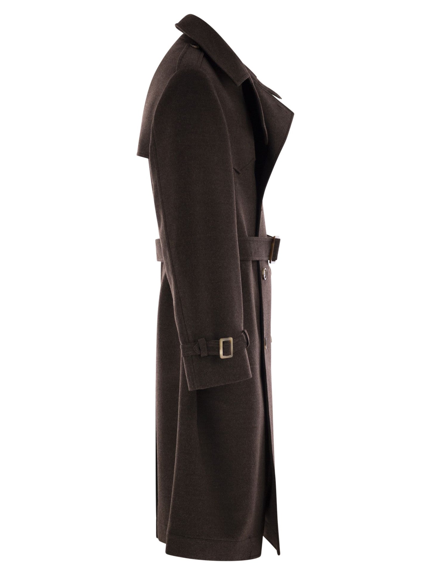 Brunello Cucinelli Men Wool Trench BRUNELLO CUCINELLI
