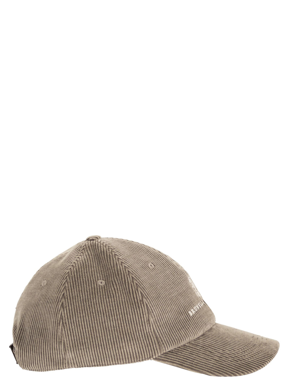 Brunello Cucinelli Men Cotton And Cashmere-Blend Corduroy Baseball Cap BRUNELLO CUCINELLI