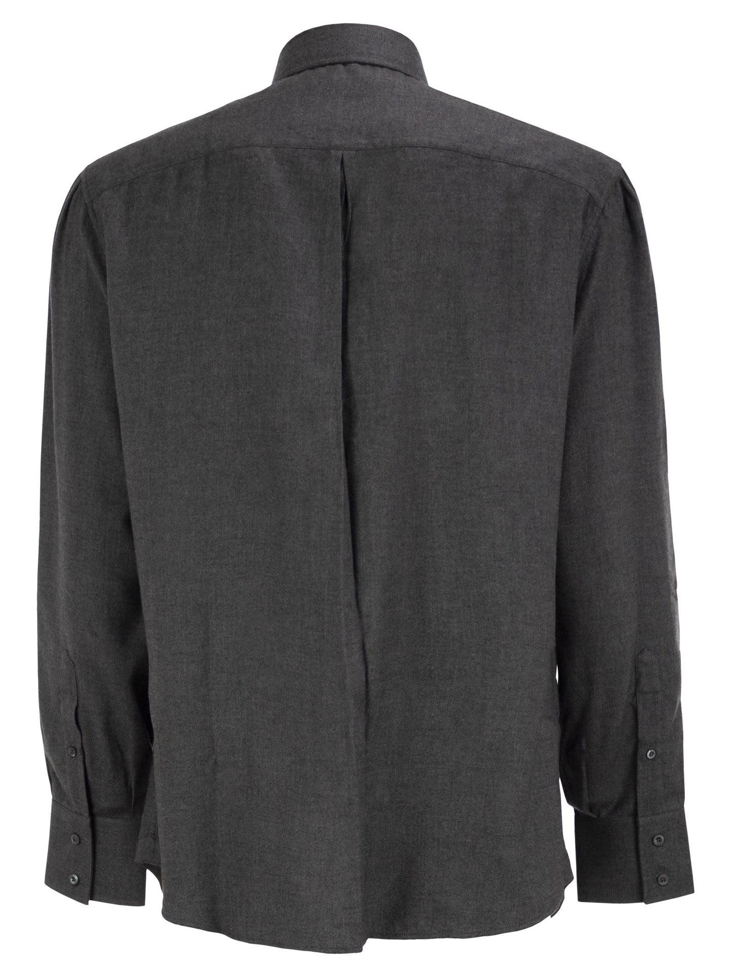 Brunello Cucinelli Men Cotton And Lyocell Button-Down Shirt BRUNELLO CUCINELLI