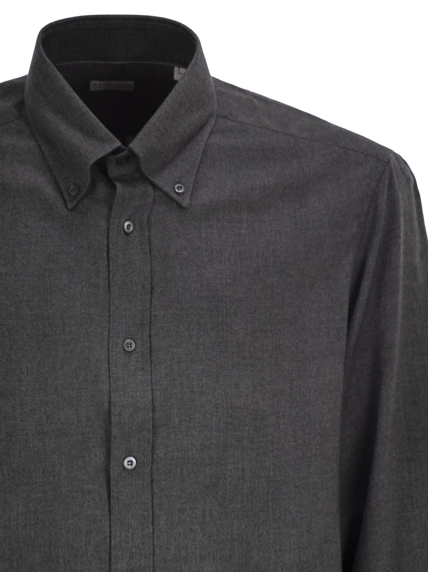 Brunello Cucinelli Men Cotton And Lyocell Button-Down Shirt BRUNELLO CUCINELLI