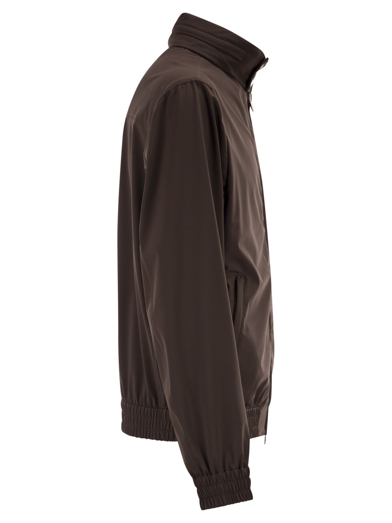 Brunello Cucinelli Men Nylon Jacket With Membrane And Detachable Hood BRUNELLO CUCINELLI
