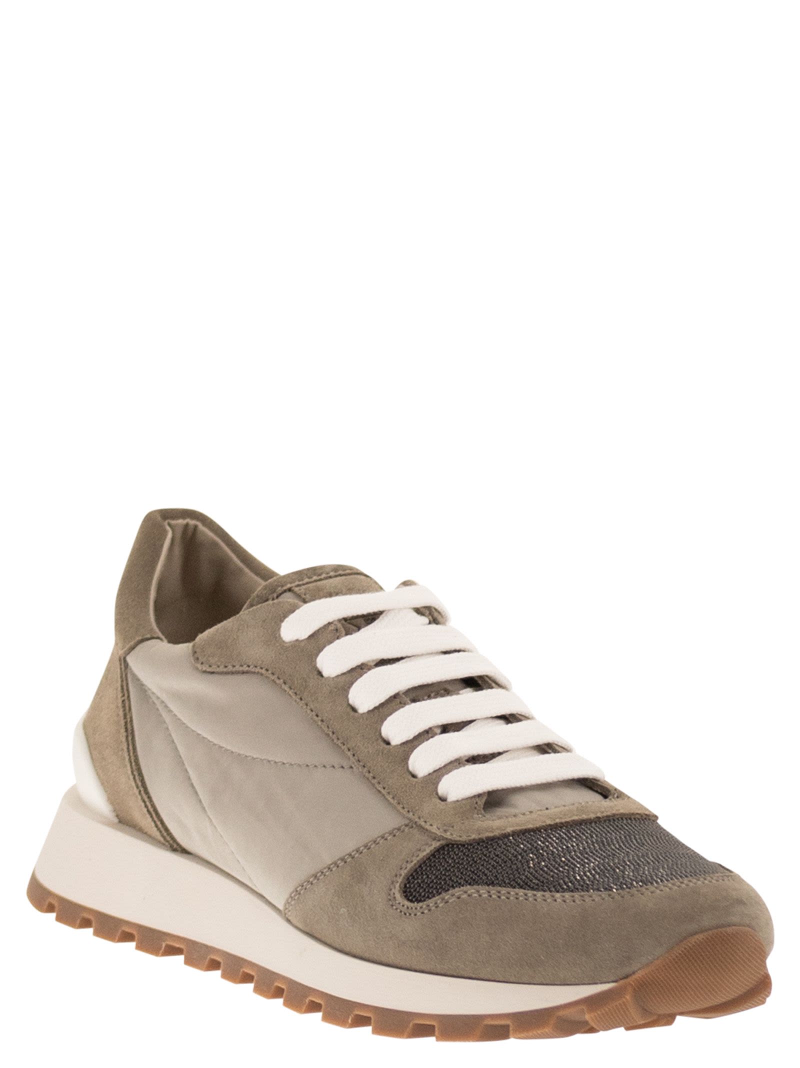 Brunello Cucinelli Women Techno Fabric Runners With Precious Toe BRUNELLO CUCINELLI