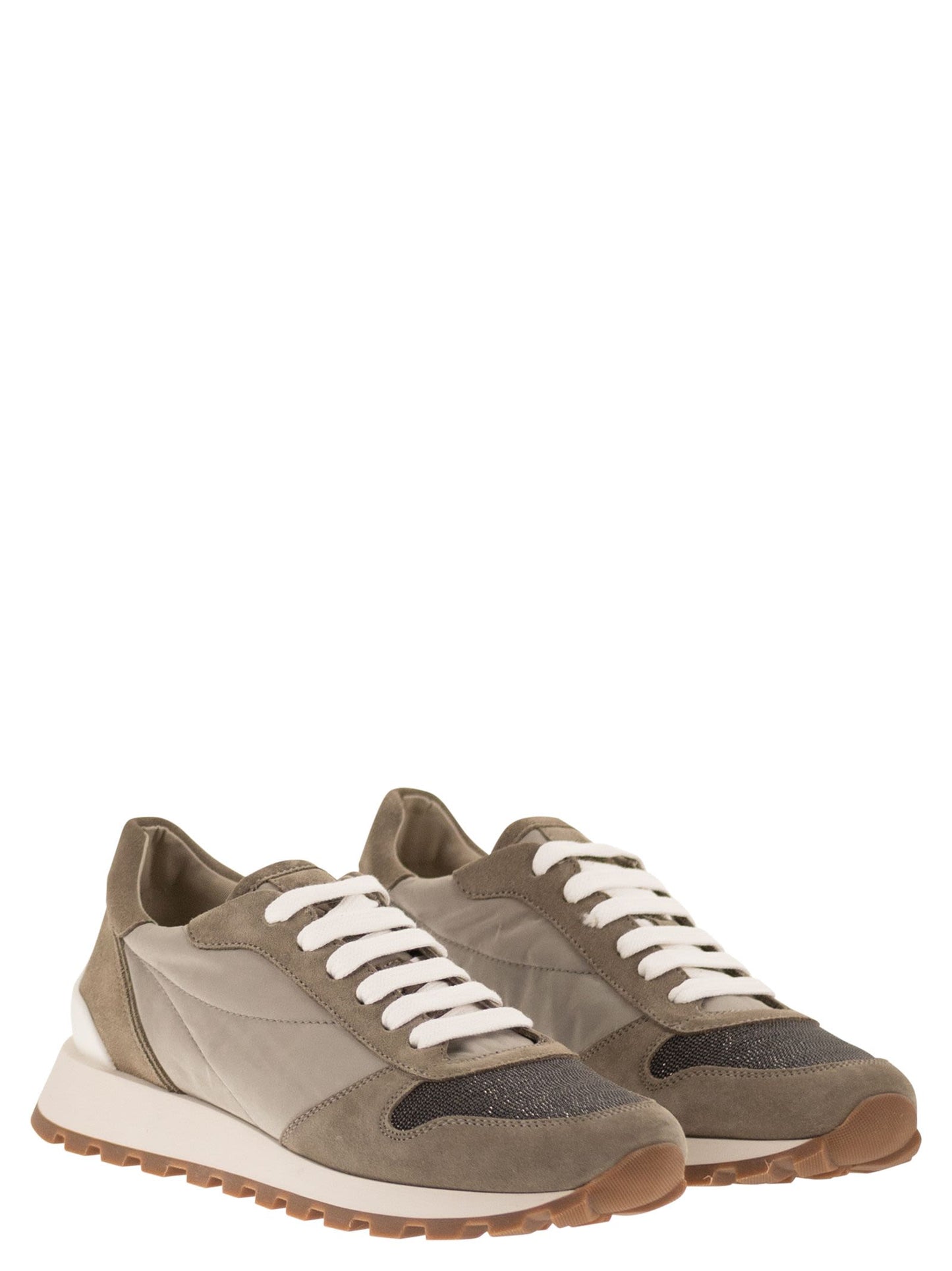Brunello Cucinelli Women Techno Fabric Runners With Precious Toe BRUNELLO CUCINELLI