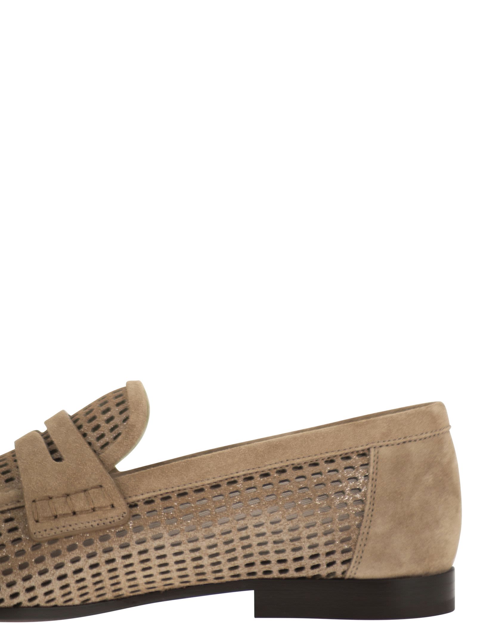 Brunello Cucinelli Women Sparkling Net Leather Loafers BRUNELLO CUCINELLI