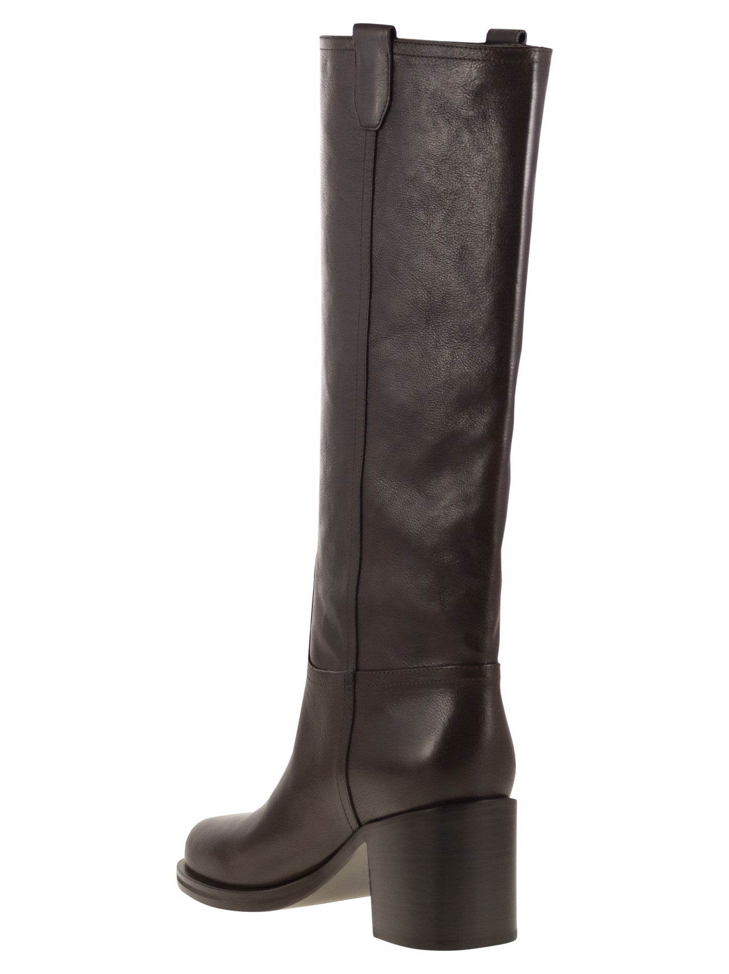 Brunello Cucinelli Women Classic Leather Boot With Precious BRUNELLO CUCINELLI