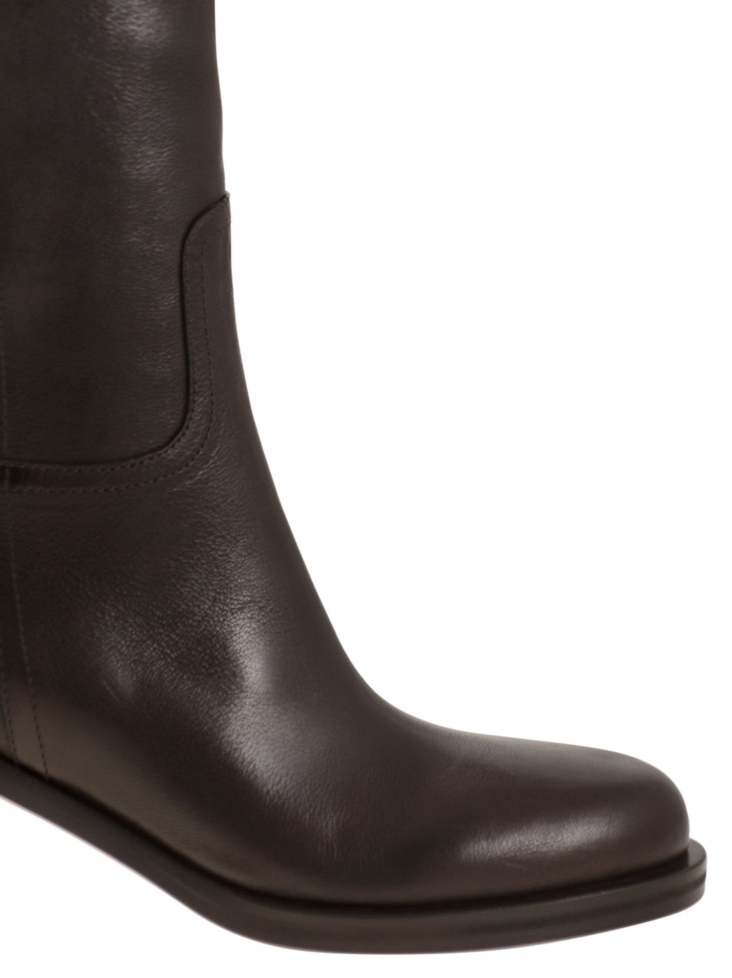 Brunello Cucinelli Women Classic Leather Boot With Precious BRUNELLO CUCINELLI