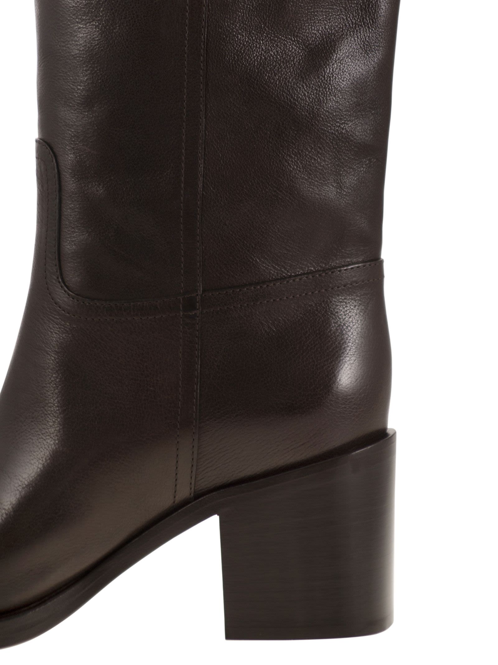 Brunello Cucinelli Women Classic Leather Boot With Precious BRUNELLO CUCINELLI