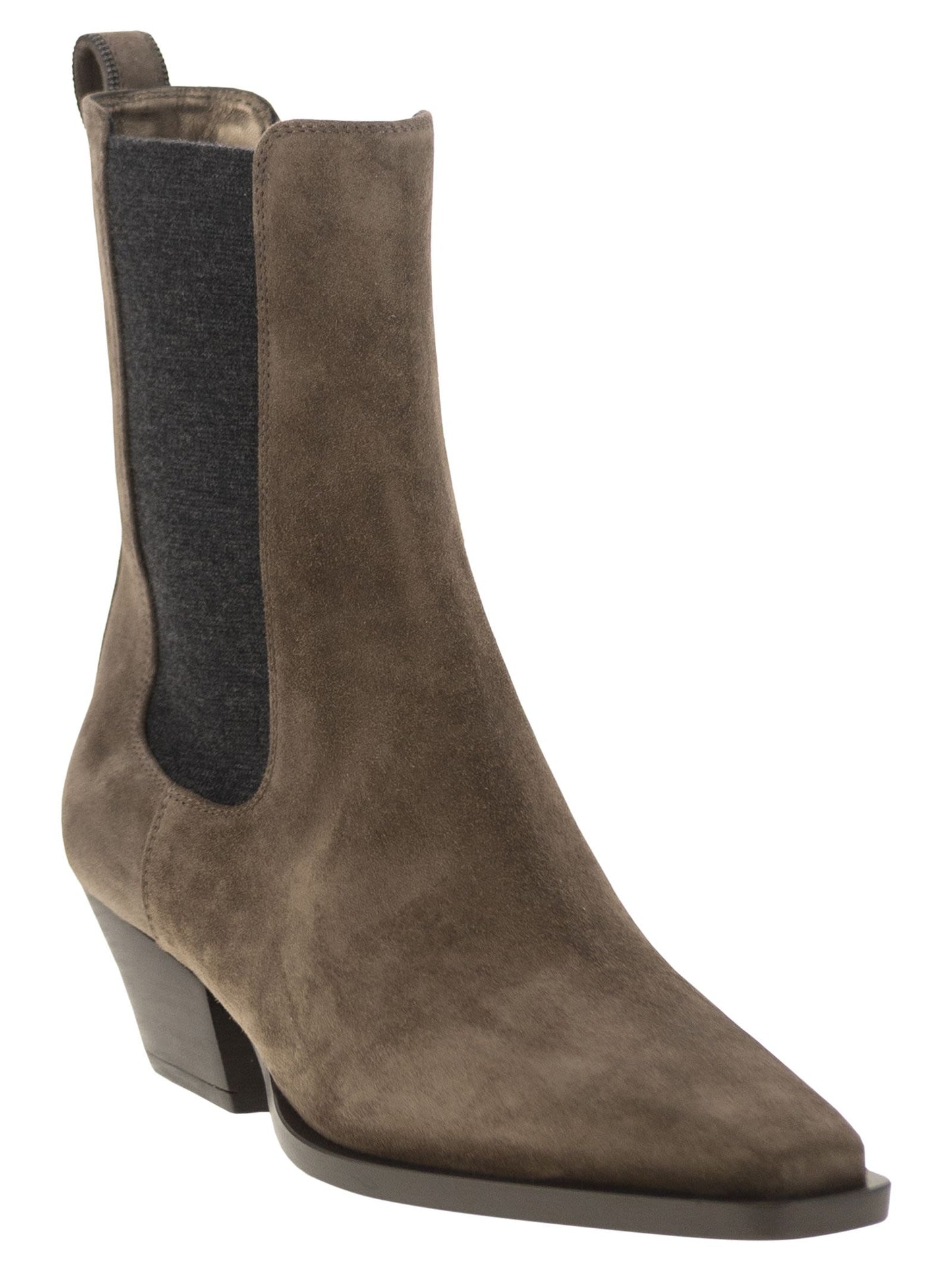 Brunello Cucinelli Women Texan Suede Ankle Boot BRUNELLO CUCINELLI