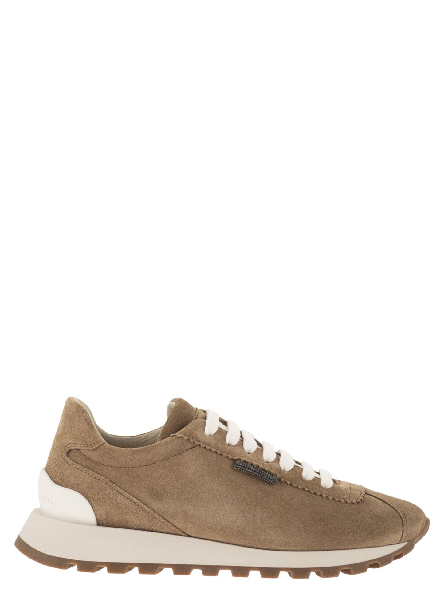 Brunello Cucinelli Women Suede Runners With Shiny Tab