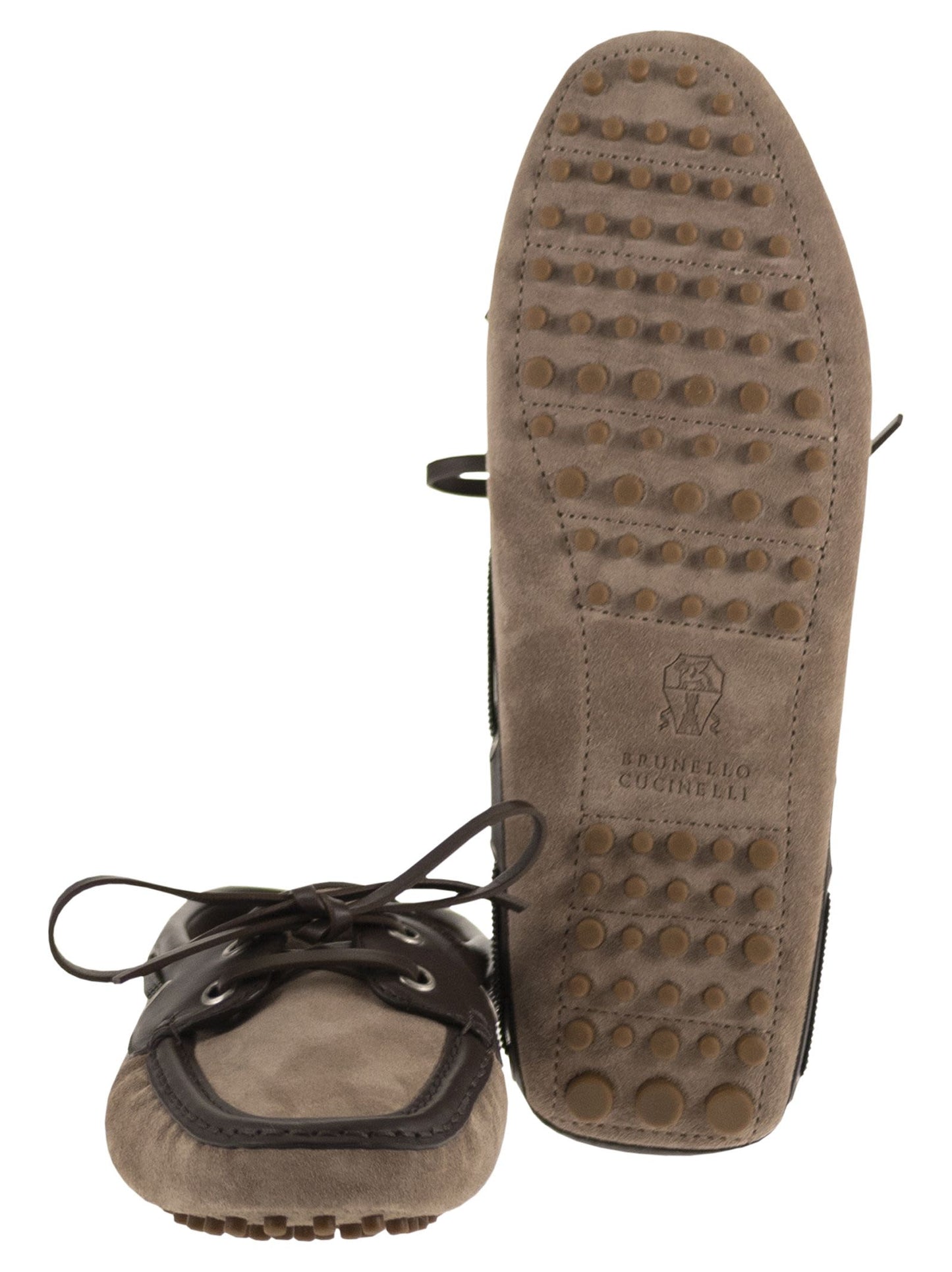 Brunello Cucinelli Women Suede Sabot Loafers With Jewellery BRUNELLO CUCINELLI