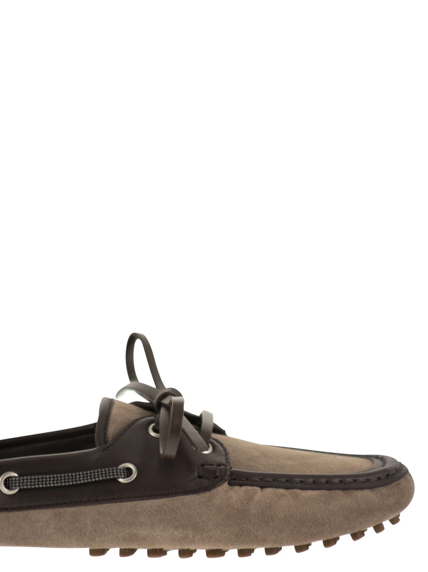 Brunello Cucinelli Women Suede Sabot Loafers With Jewellery BRUNELLO CUCINELLI