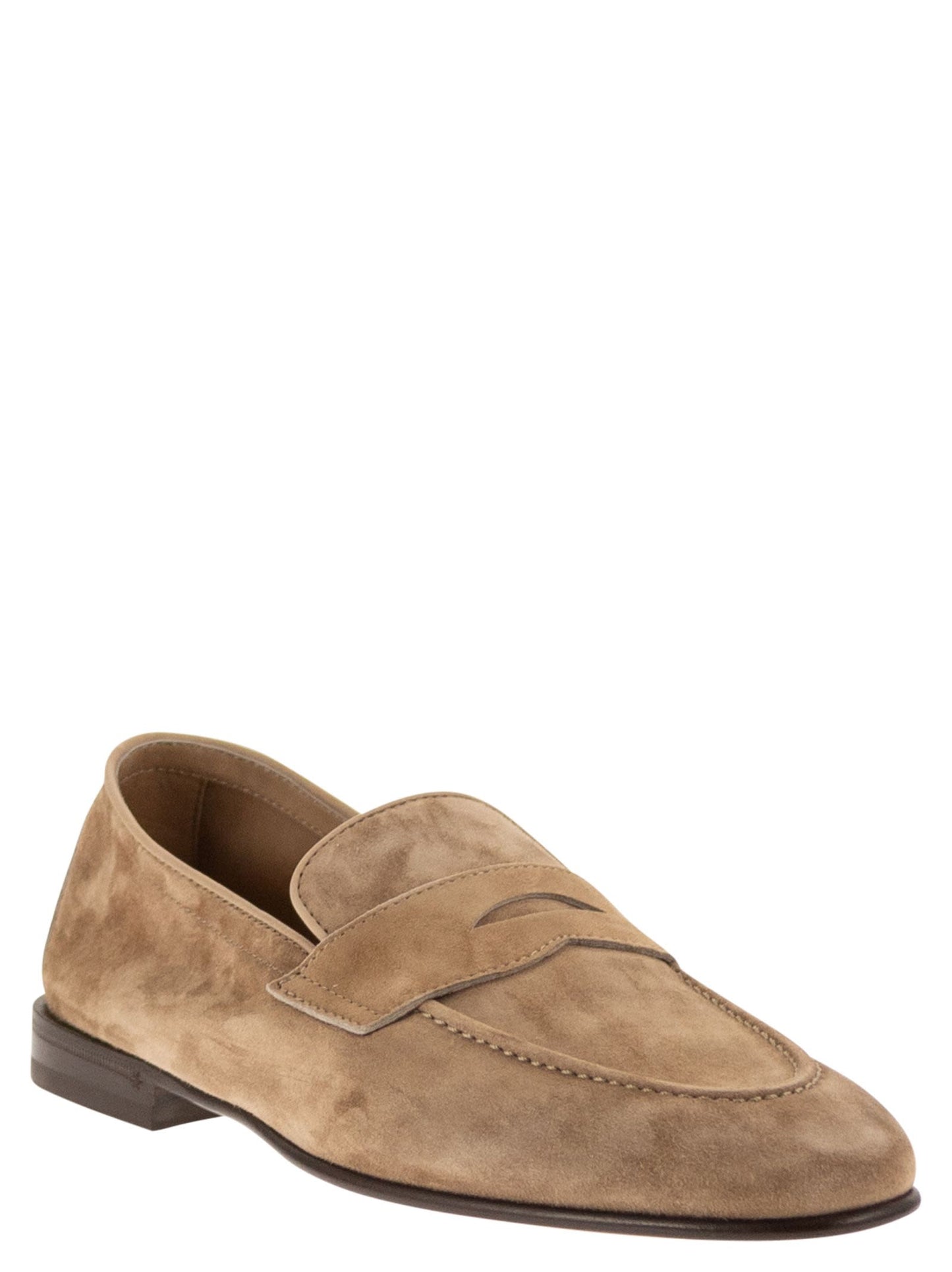 Brunello Cucinelli Men Soft Suede Penny Loafer BRUNELLO CUCINELLI