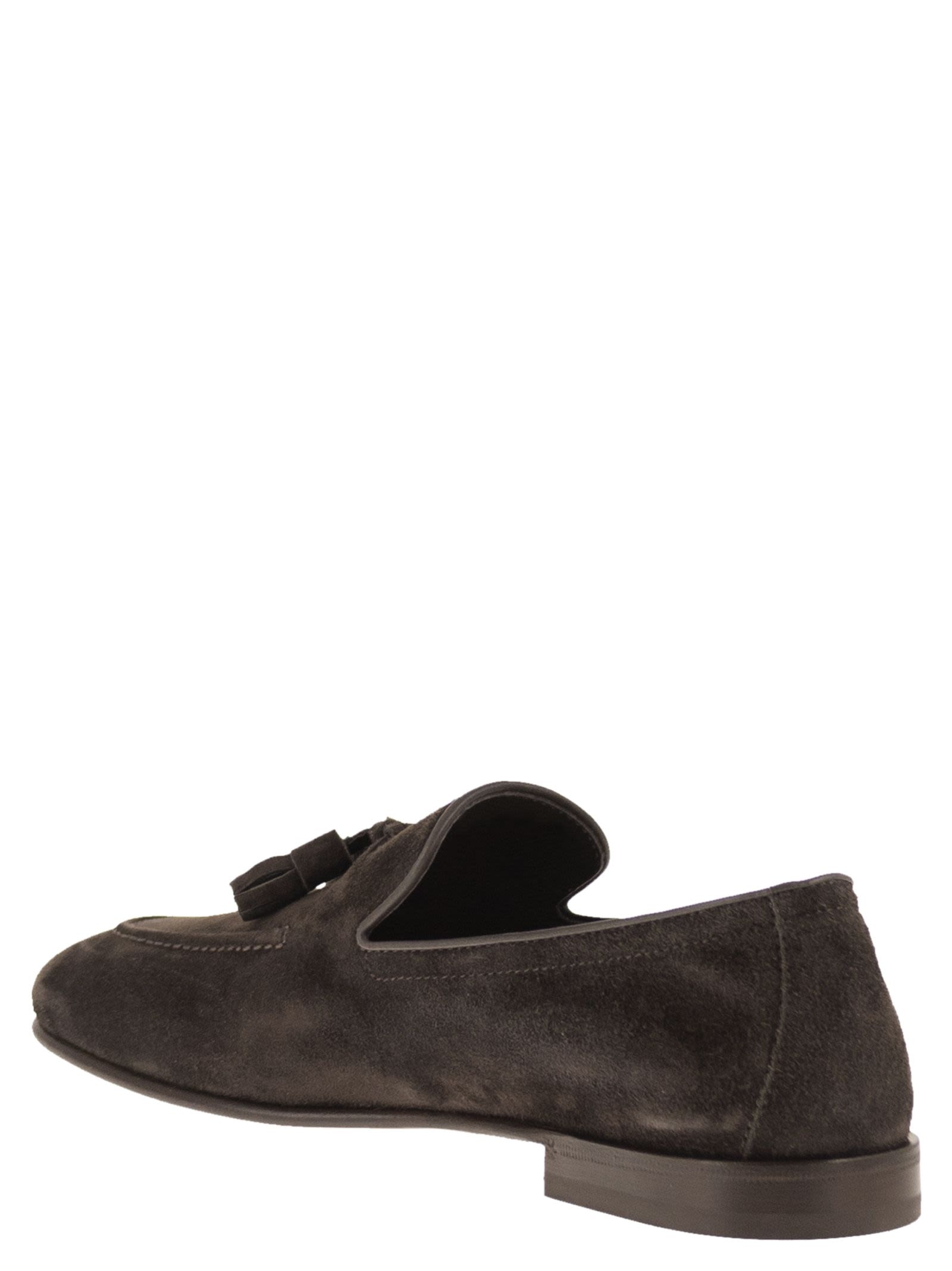 Brunello Cucinelli Men Suede Moccasins With Tassels BRUNELLO CUCINELLI