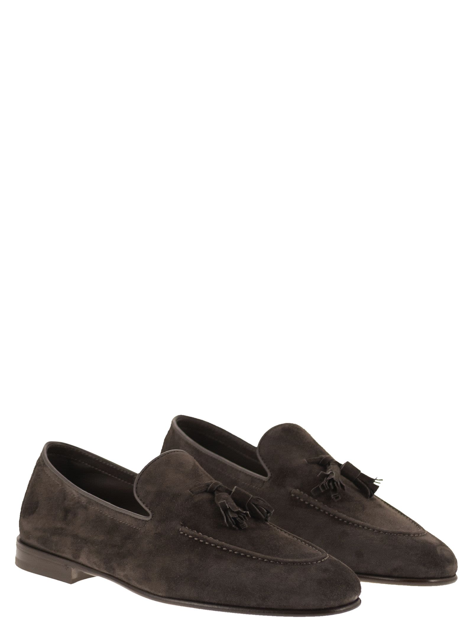 Brunello Cucinelli Men Suede Moccasins With Tassels BRUNELLO CUCINELLI