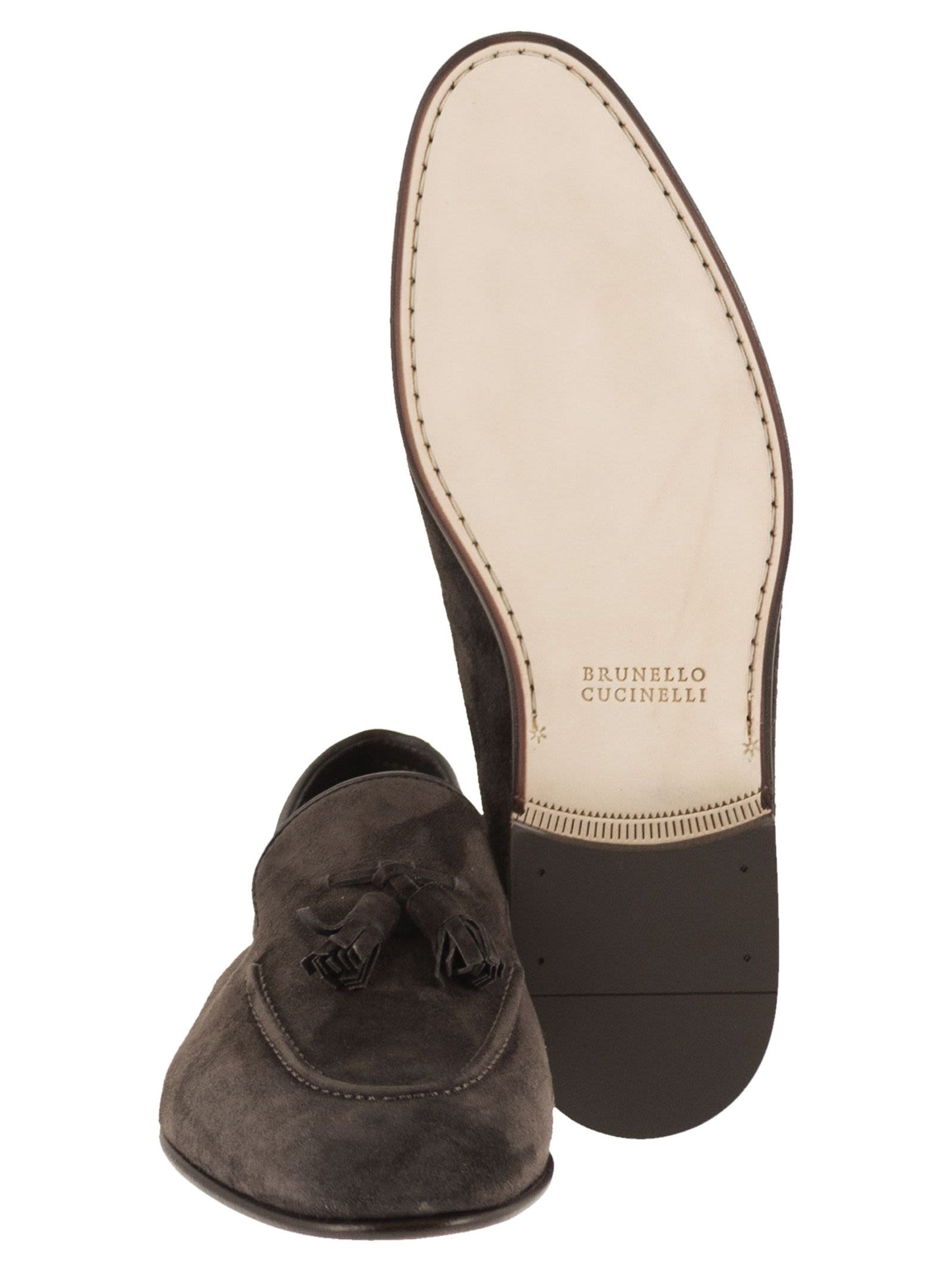 Brunello Cucinelli Men Suede Moccasins With Tassels BRUNELLO CUCINELLI