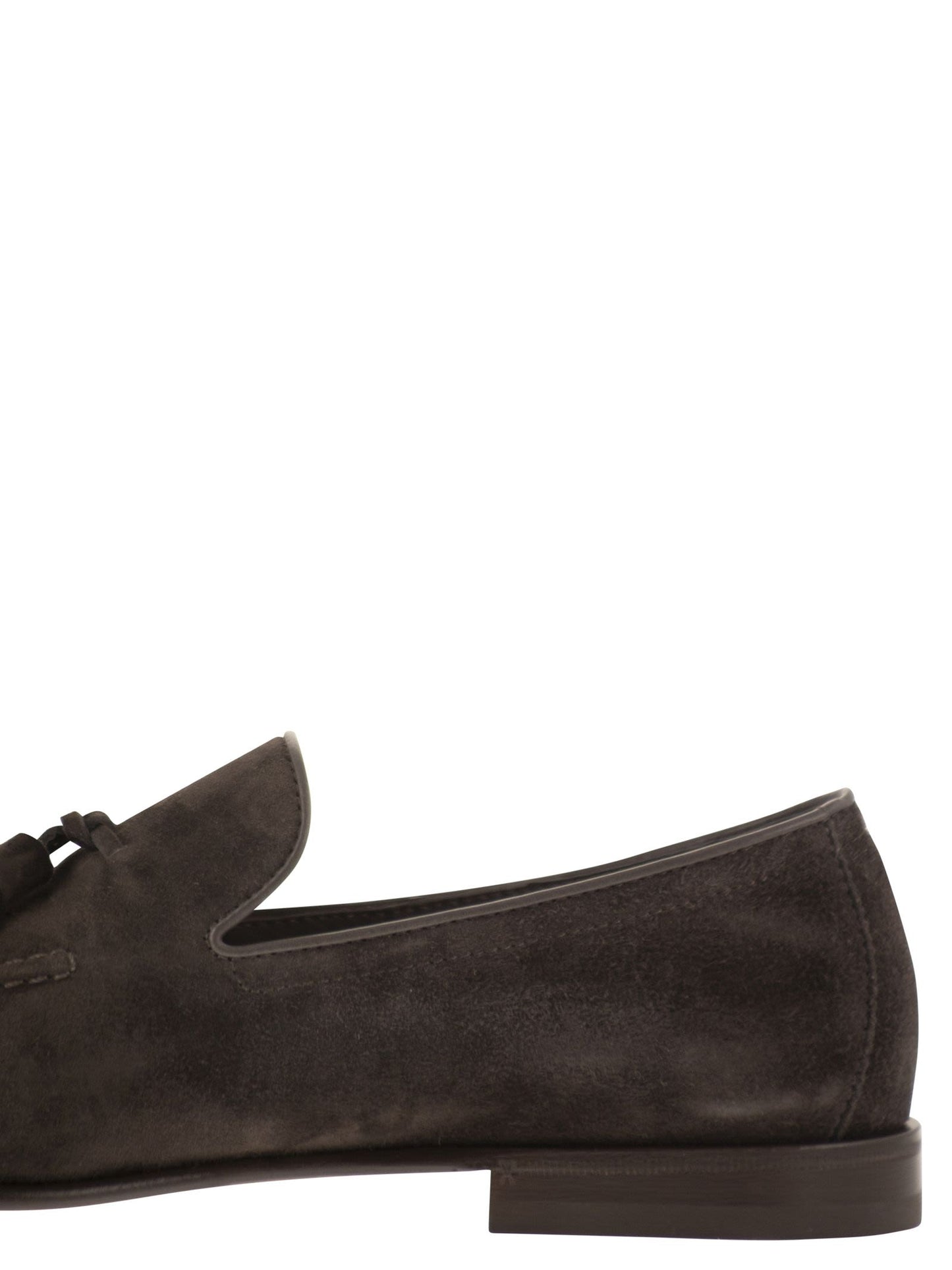 Brunello Cucinelli Men Suede Moccasins With Tassels BRUNELLO CUCINELLI