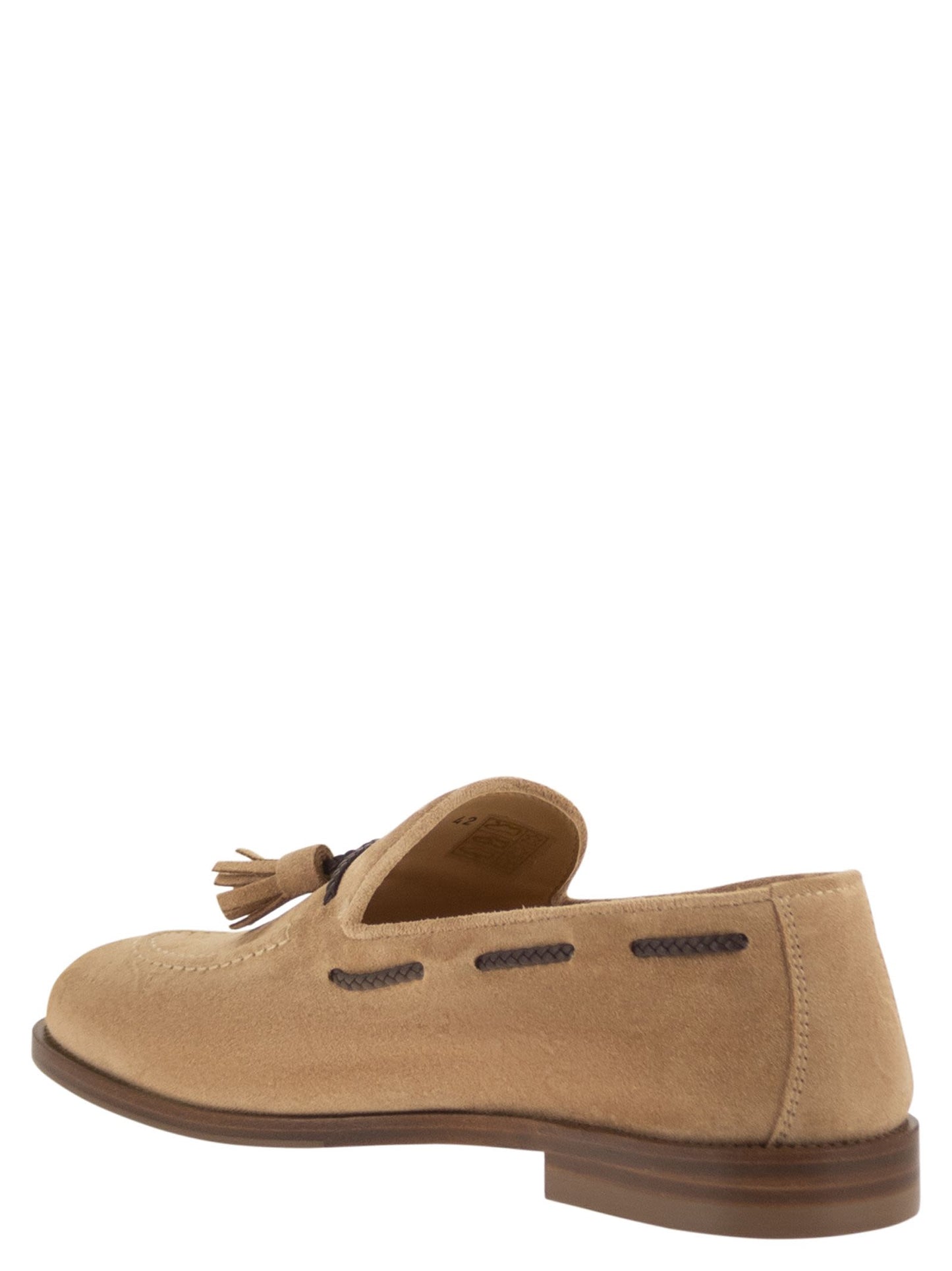 Brunello Cucinelli Men Suede Loafers With Tassels BRUNELLO CUCINELLI