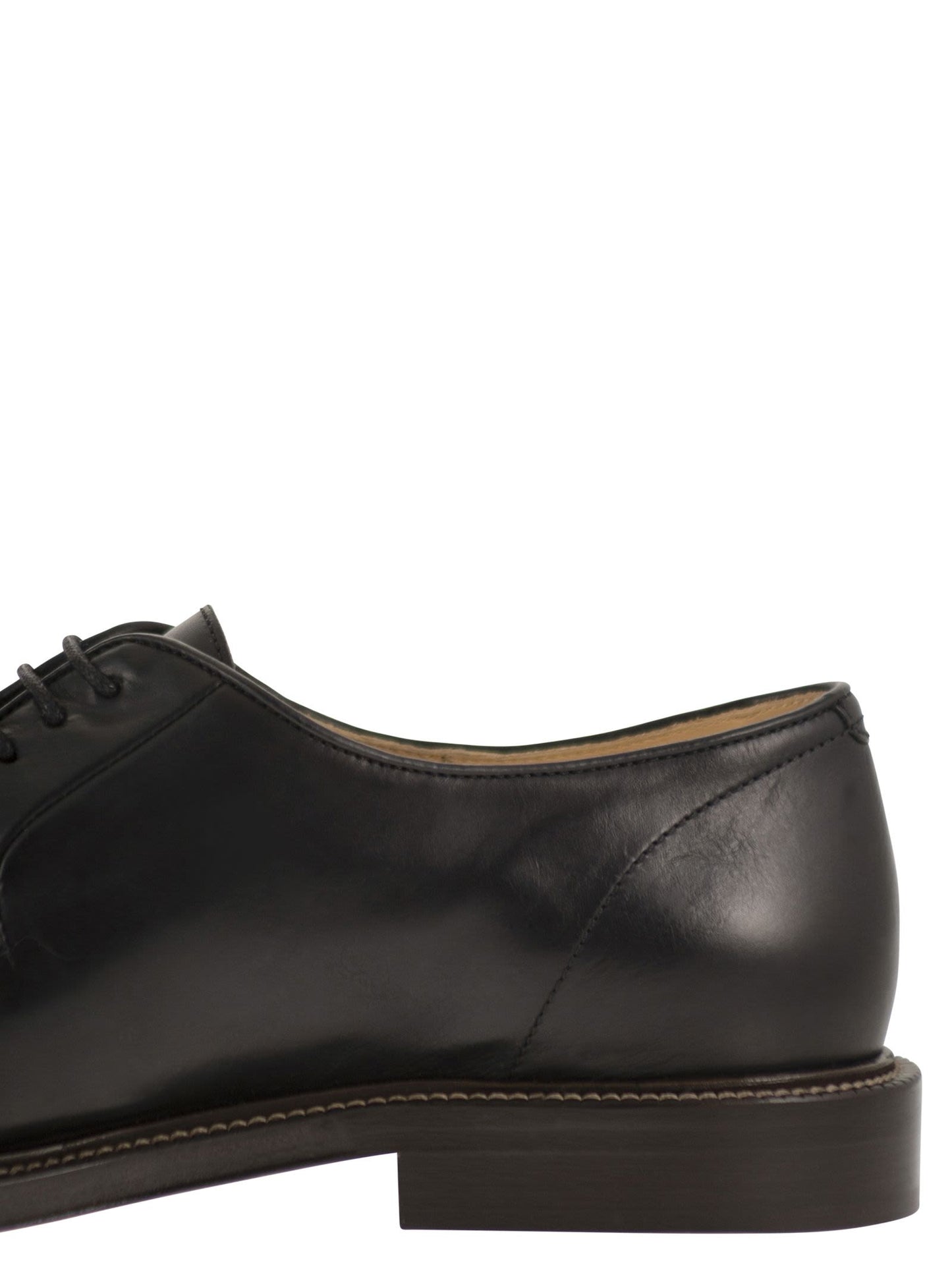 Brunello Cucinelli Men Derby Shoe In Smooth Calfskin Leather BRUNELLO CUCINELLI