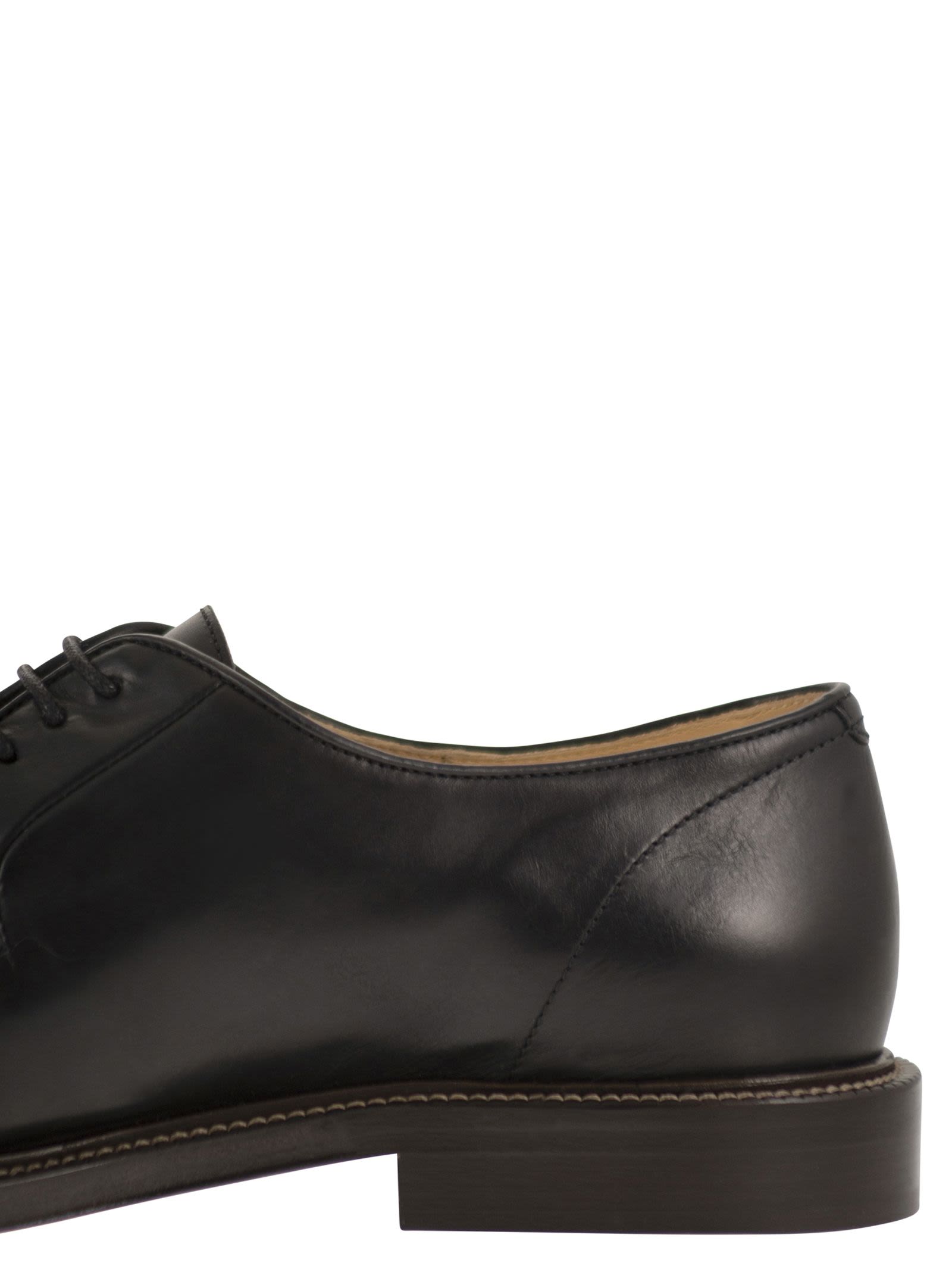 Brunello Cucinelli Men Derby Shoe In Smooth Calfskin Leather BRUNELLO CUCINELLI
