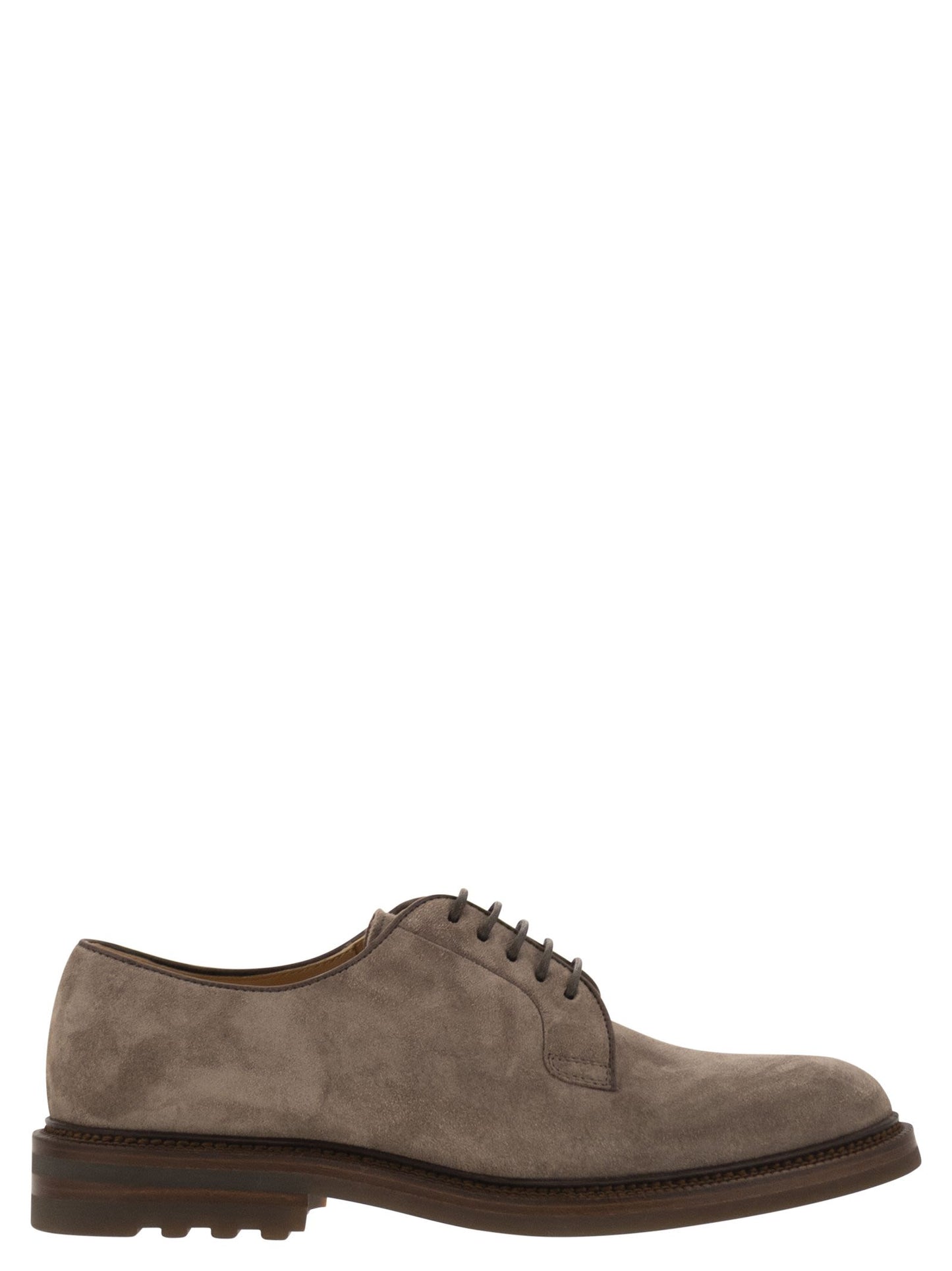 Brunello Cucinelli Men Suede Derby BRUNELLO CUCINELLI