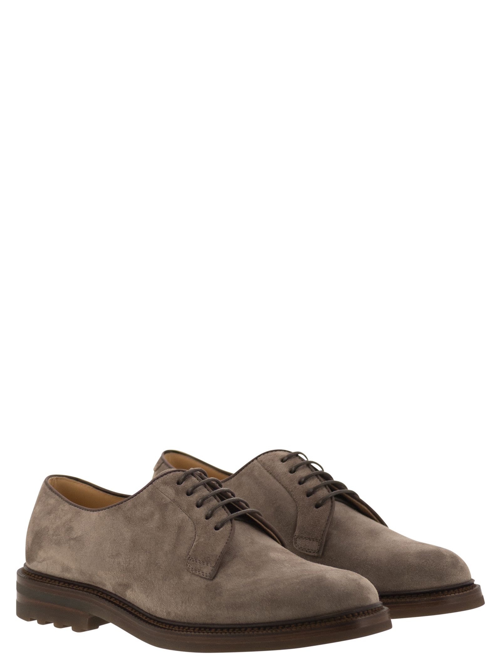 Brunello Cucinelli Men Suede Derby BRUNELLO CUCINELLI