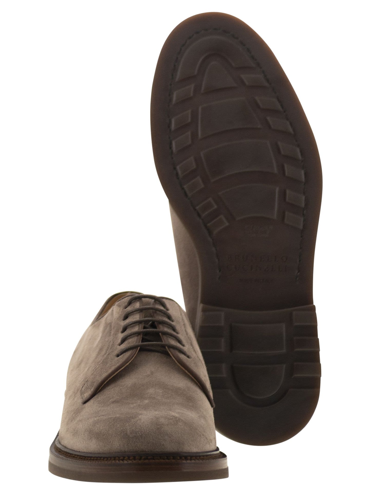 Brunello Cucinelli Men Suede Derby BRUNELLO CUCINELLI