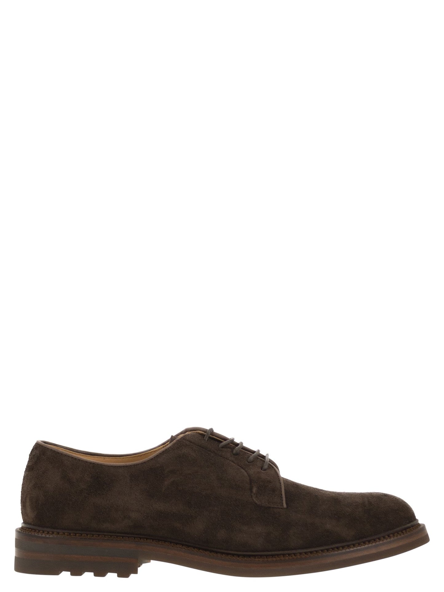 Brunello Cucinelli Men Derby Camoscio Corvino BRUNELLO CUCINELLI
