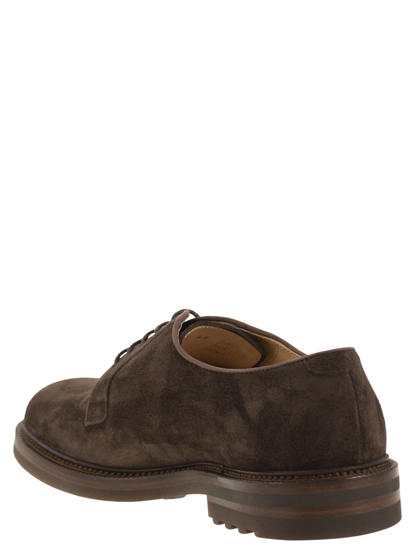 Brunello Cucinelli Men Derby Camoscio Corvino BRUNELLO CUCINELLI