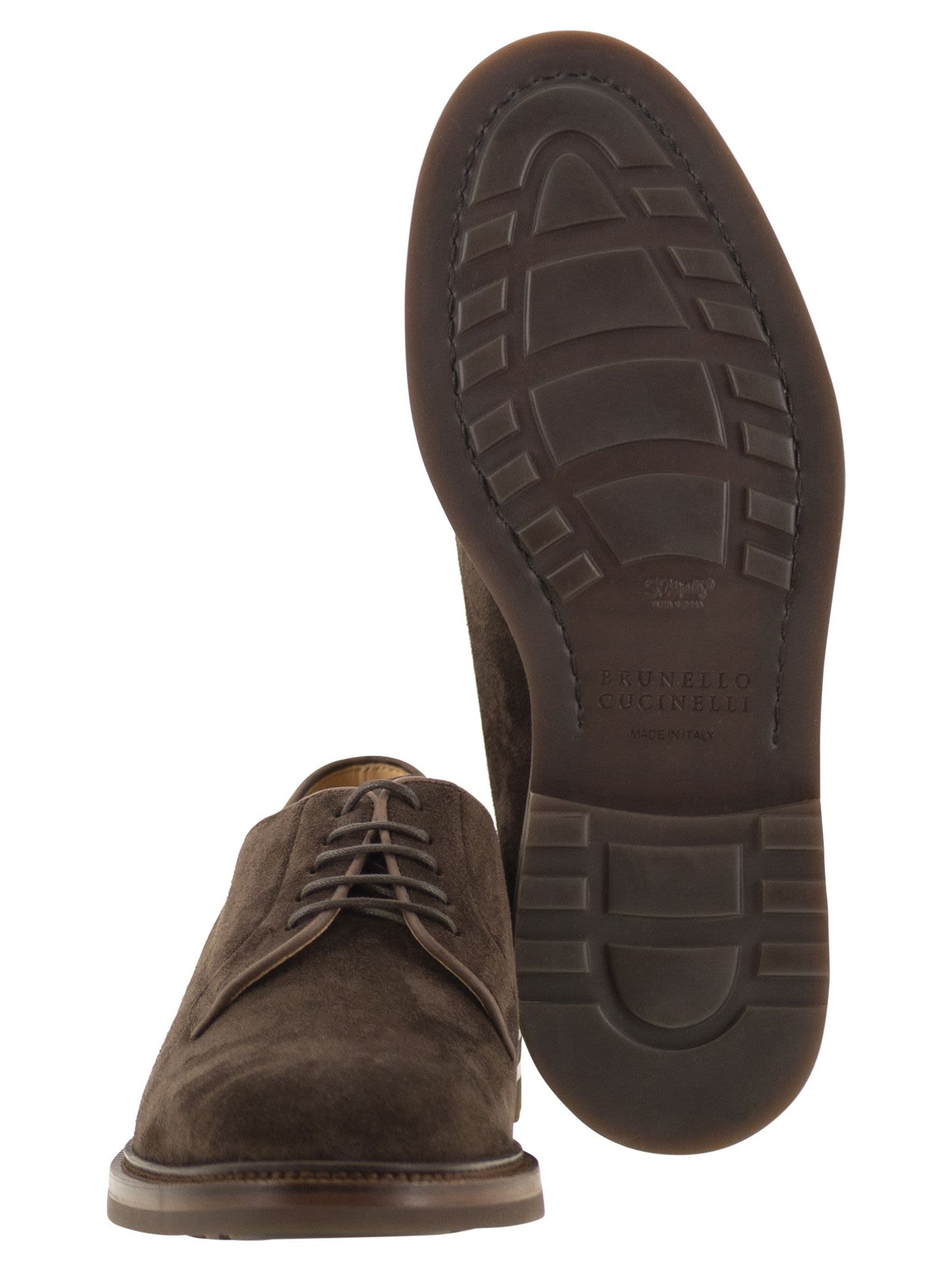 Brunello Cucinelli Men Derby Camoscio Corvino BRUNELLO CUCINELLI