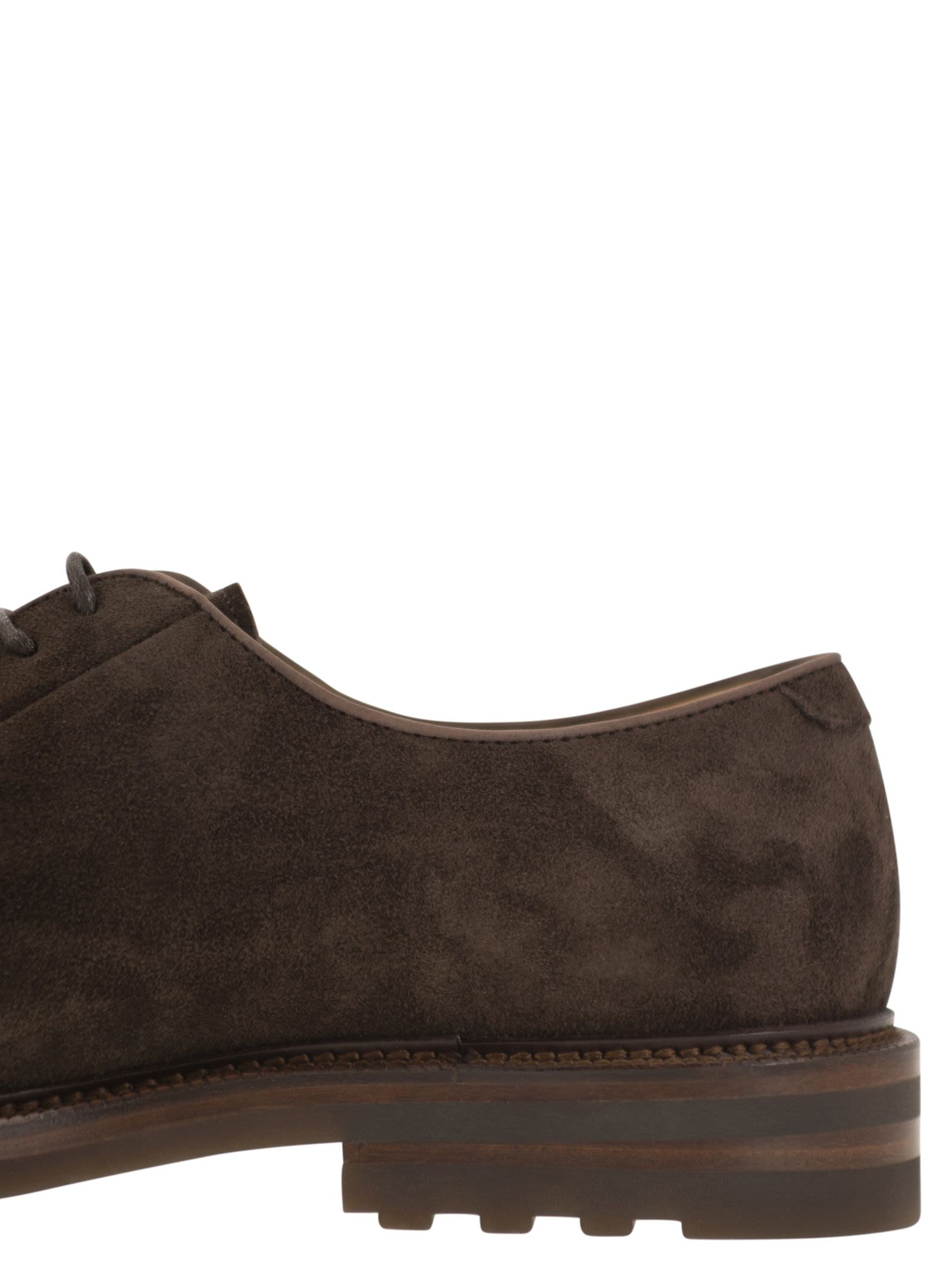 Brunello Cucinelli Men Derby Camoscio Corvino BRUNELLO CUCINELLI