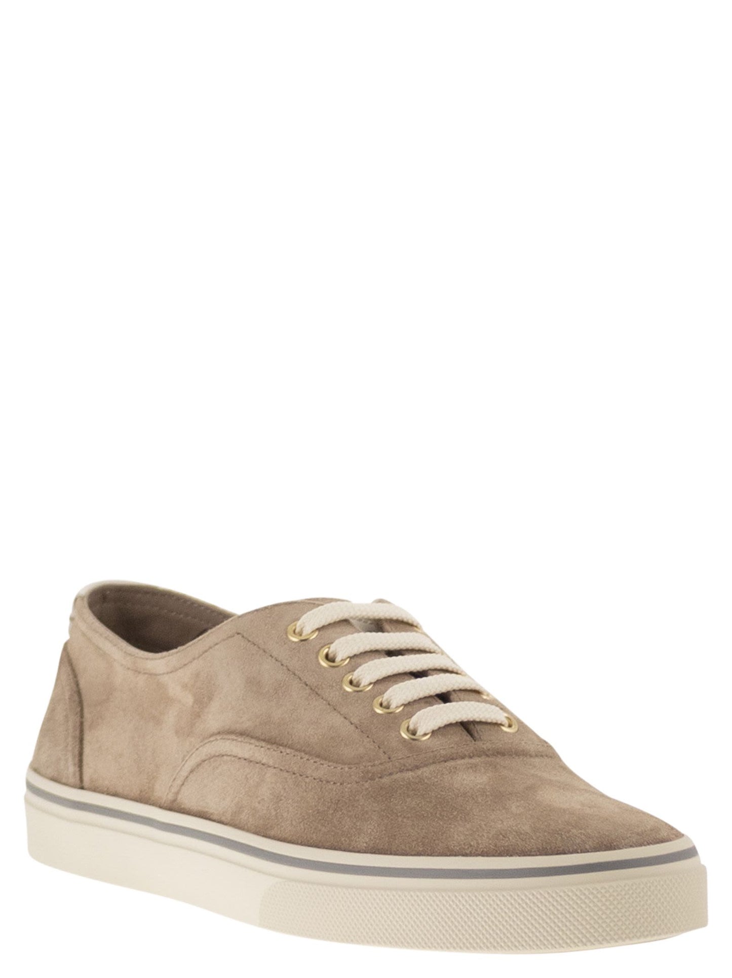 Brunello Cucinelli Men Reversed Calfskin Trainers BRUNELLO CUCINELLI